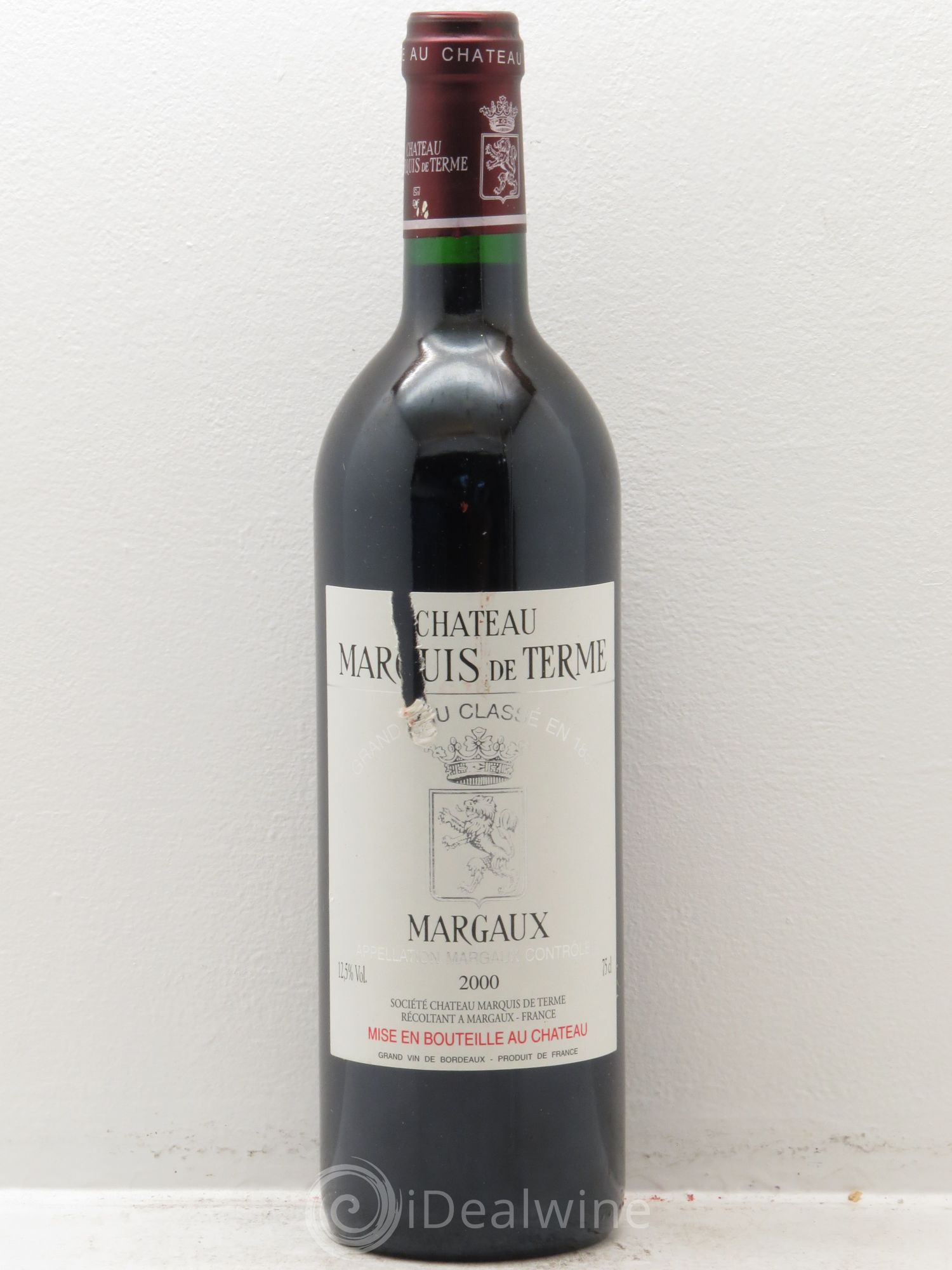 Château Marquis de Terme 4ème Grand Cru Classé 2000 - Lot de 12 bouteilles - 0