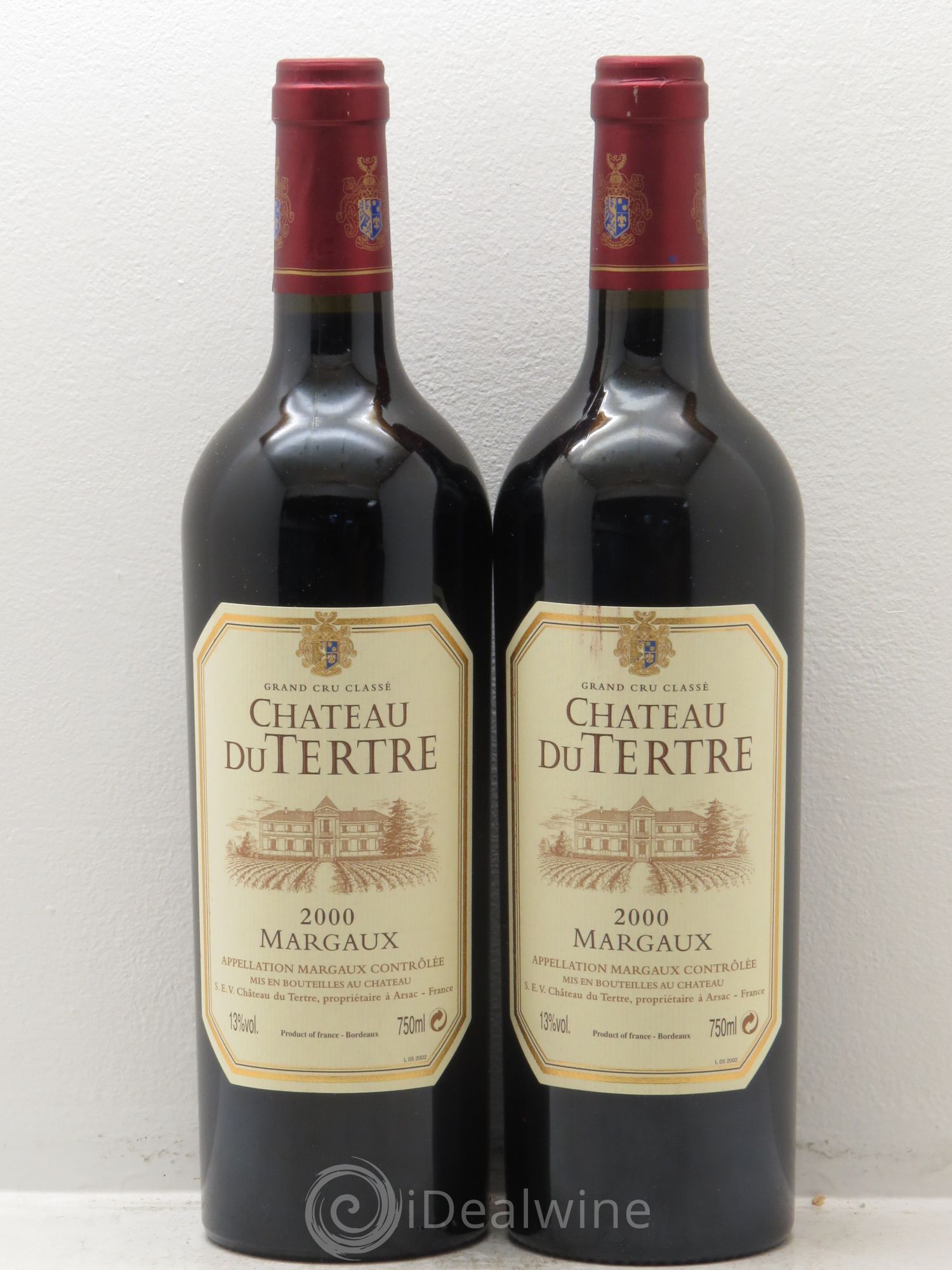 Château du Tertre 5ème Grand Cru Classé 2000 - Lot de 2 bouteilles - 0