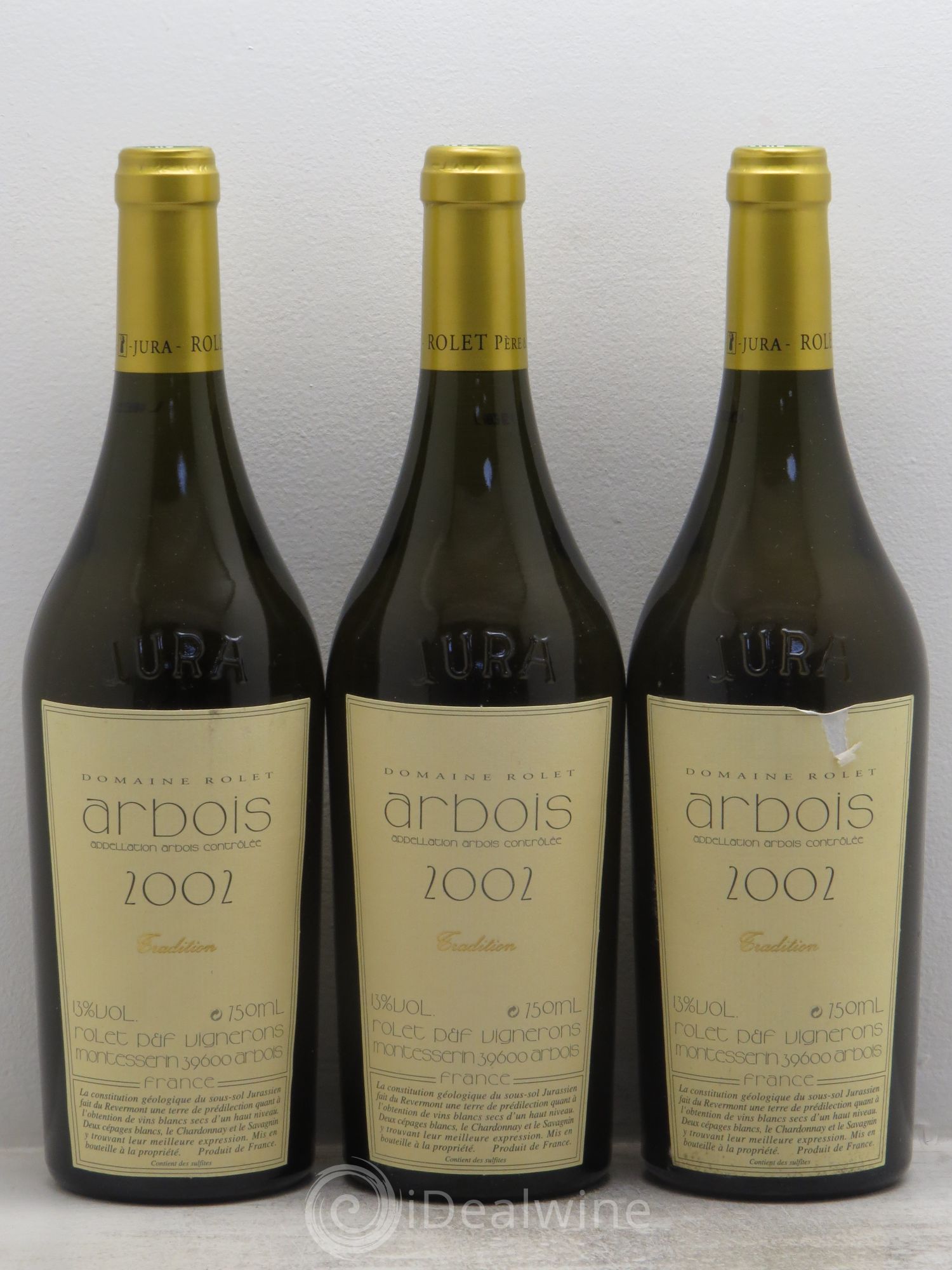 Arbois Tradition - Domaine Rolet 2002 - Posten von 3 Flaschen - 0