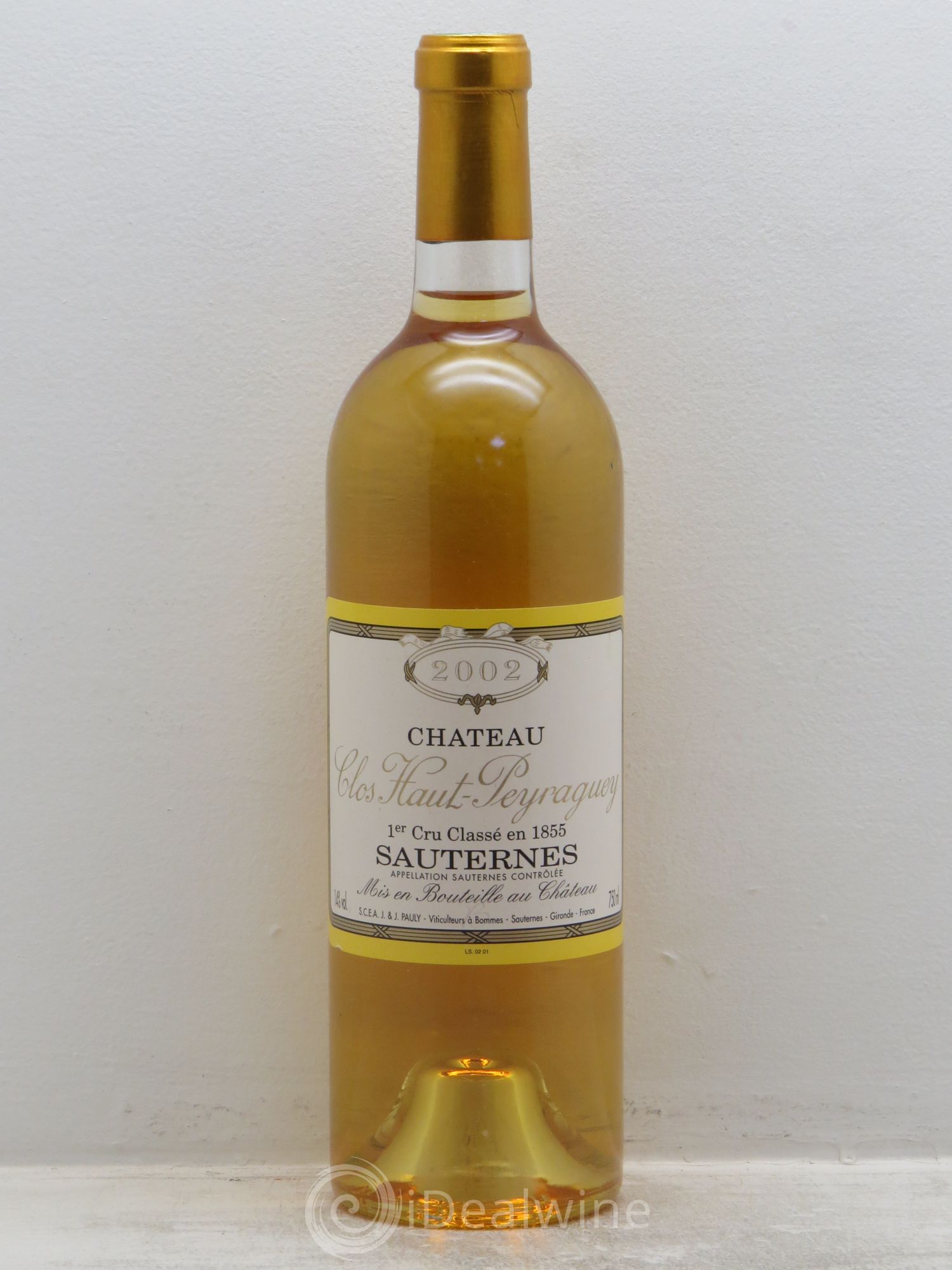 Clos Haut-Peyraguey 1er Grand Cru Classé 2002 - Lotto di 1 bottiglia - 0