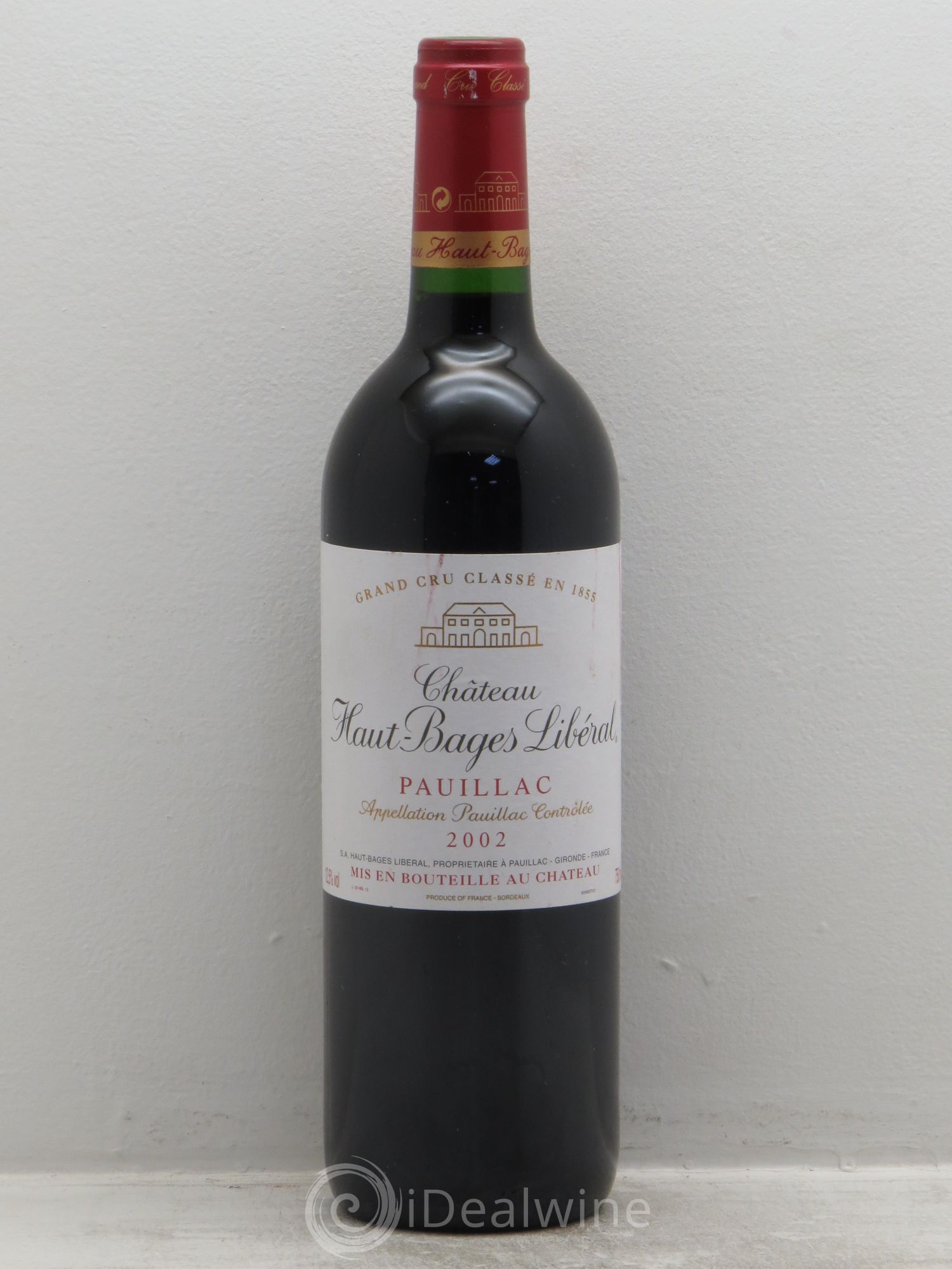 Château Haut Bages Libéral 5ème Grand Cru Classé 2002 - Lot de 1 bouteille - 0