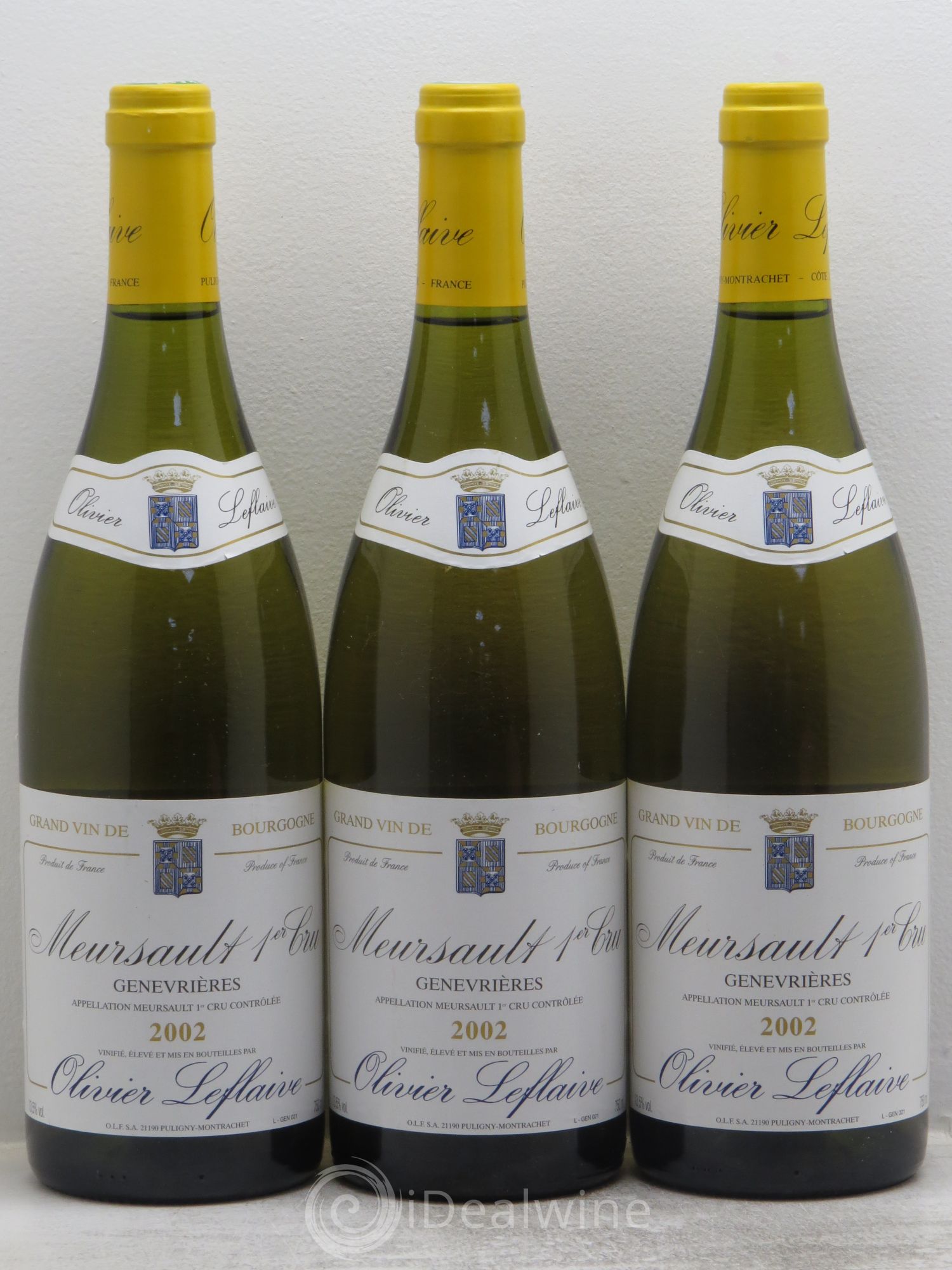 Meursault 1er Cru 2002 - Lot de 3 bouteilles - 0