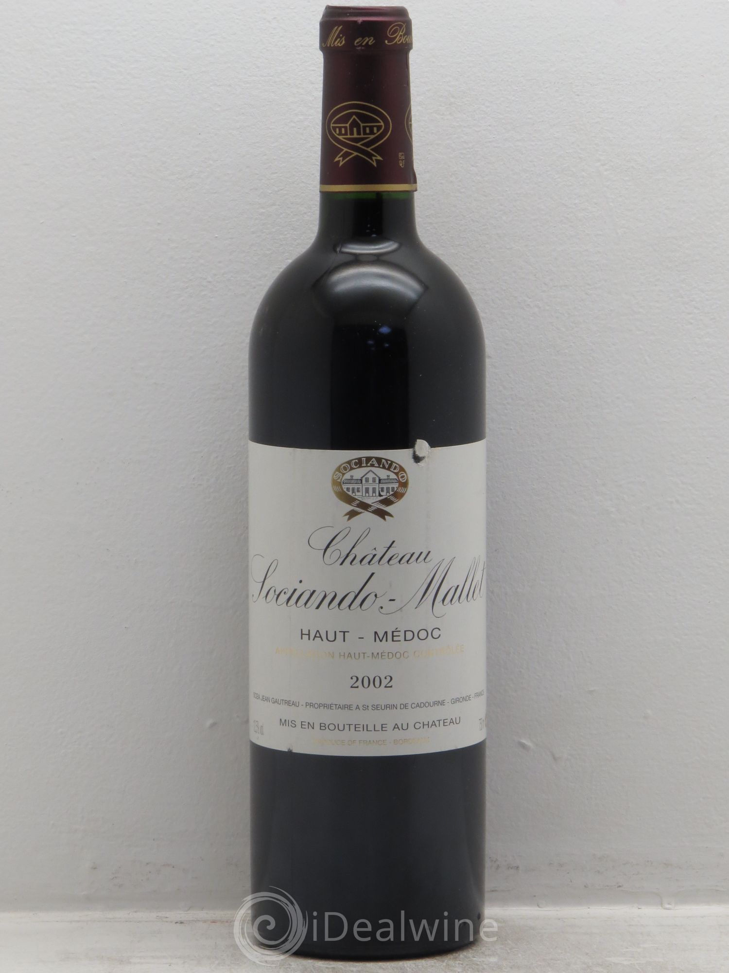 Château Sociando Mallet 2002 - Lot de 6 bouteilles - 0