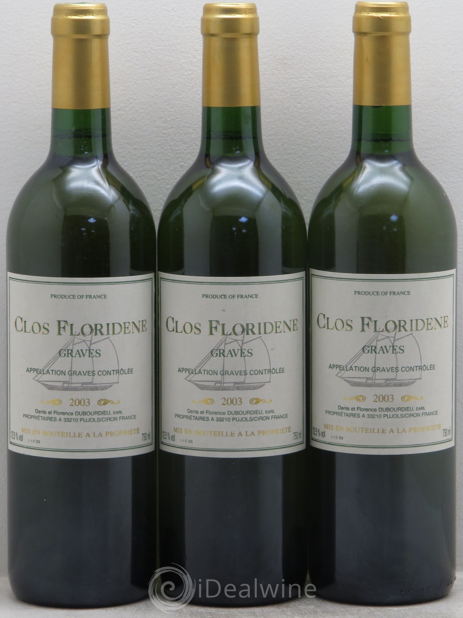 Clos Floridène 2003 - Lot de 3 bouteilles - 0