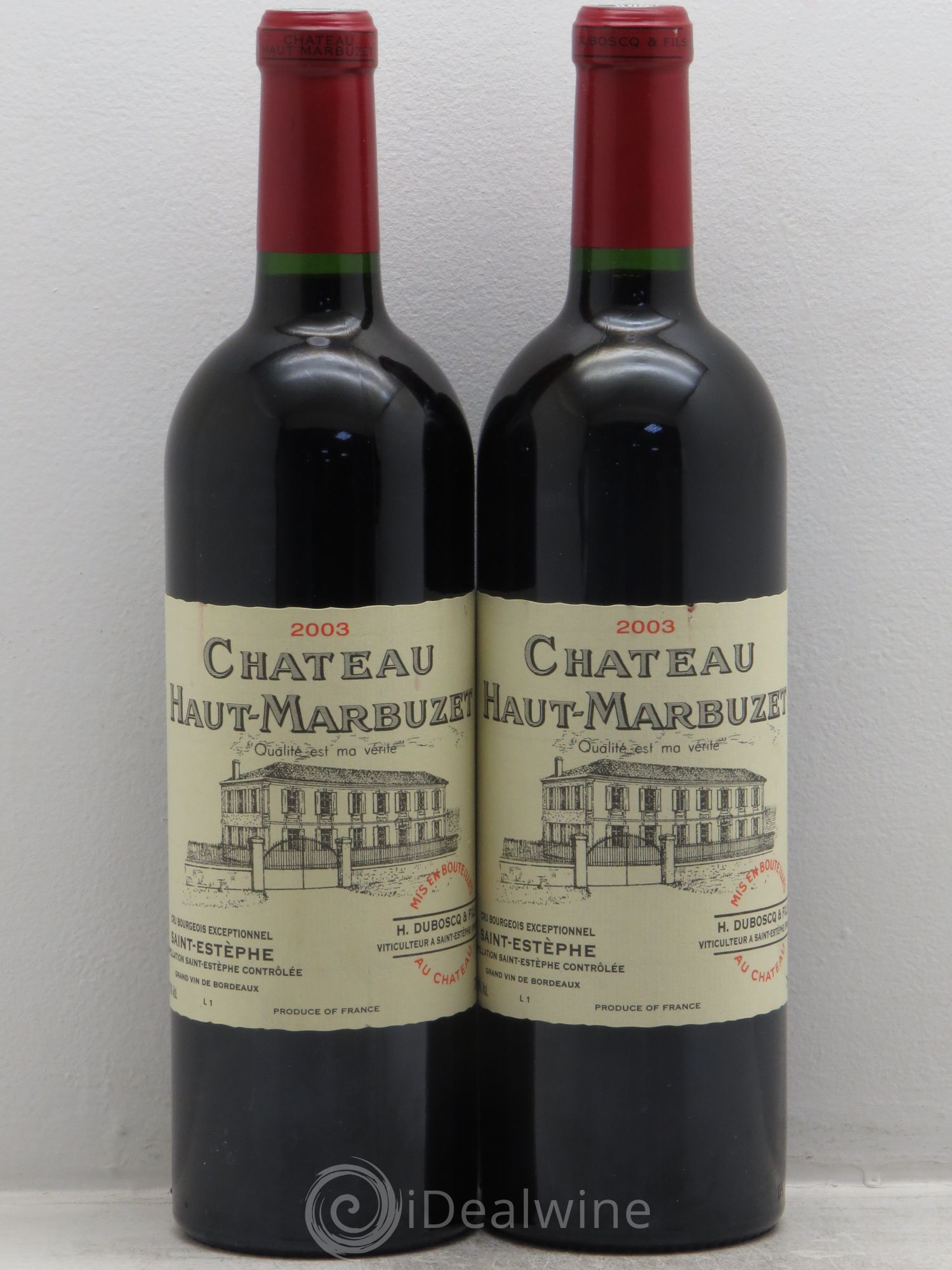 Château Haut Marbuzet 2003 - Lot de 2 bouteilles - 0