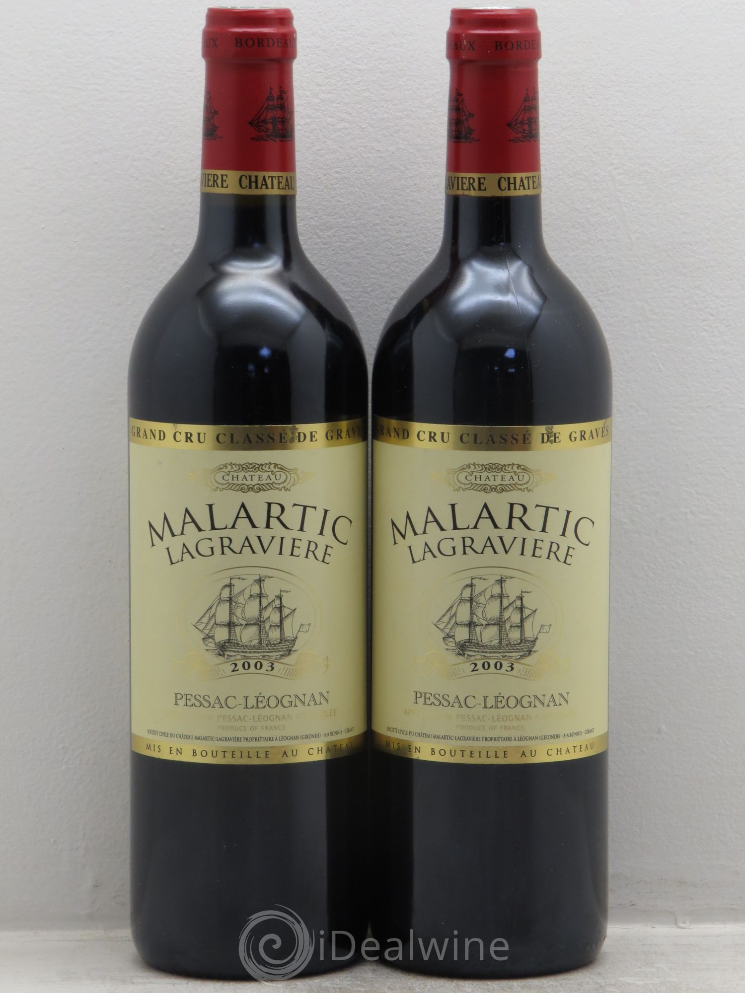 Château Malartic-Lagravière Cru Classé de Graves 2003 - Lot de 2 bouteilles - 0