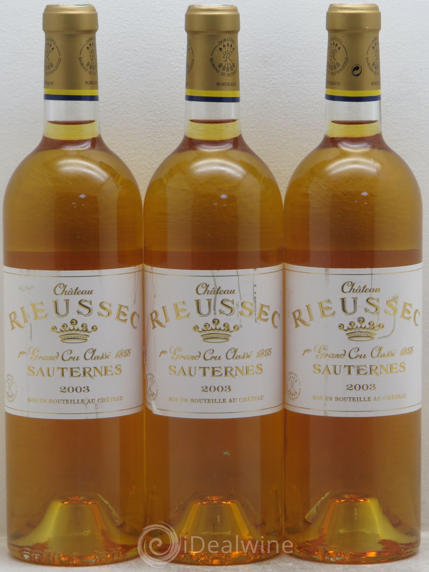 Château Rieussec 1er Grand Cru Classé 2003 - Lotto di 3 bottiglie - 0