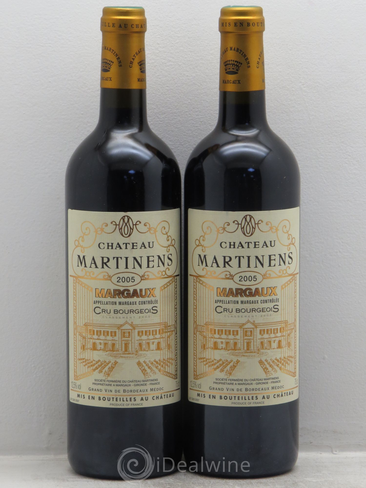 Château Martinens Cru Bourgeois 2005 - Lot de 2 bouteilles - 0