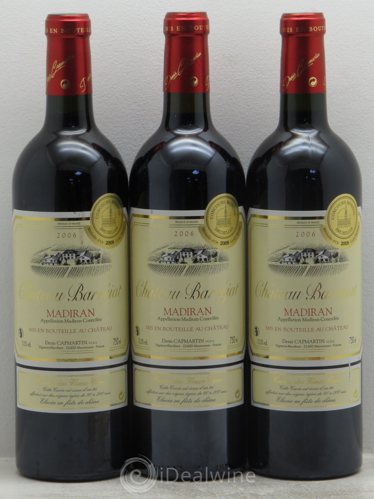 Madiran Vieux Ceps Domaine Barréjat 2006 - Posten von 3 Flaschen - 0