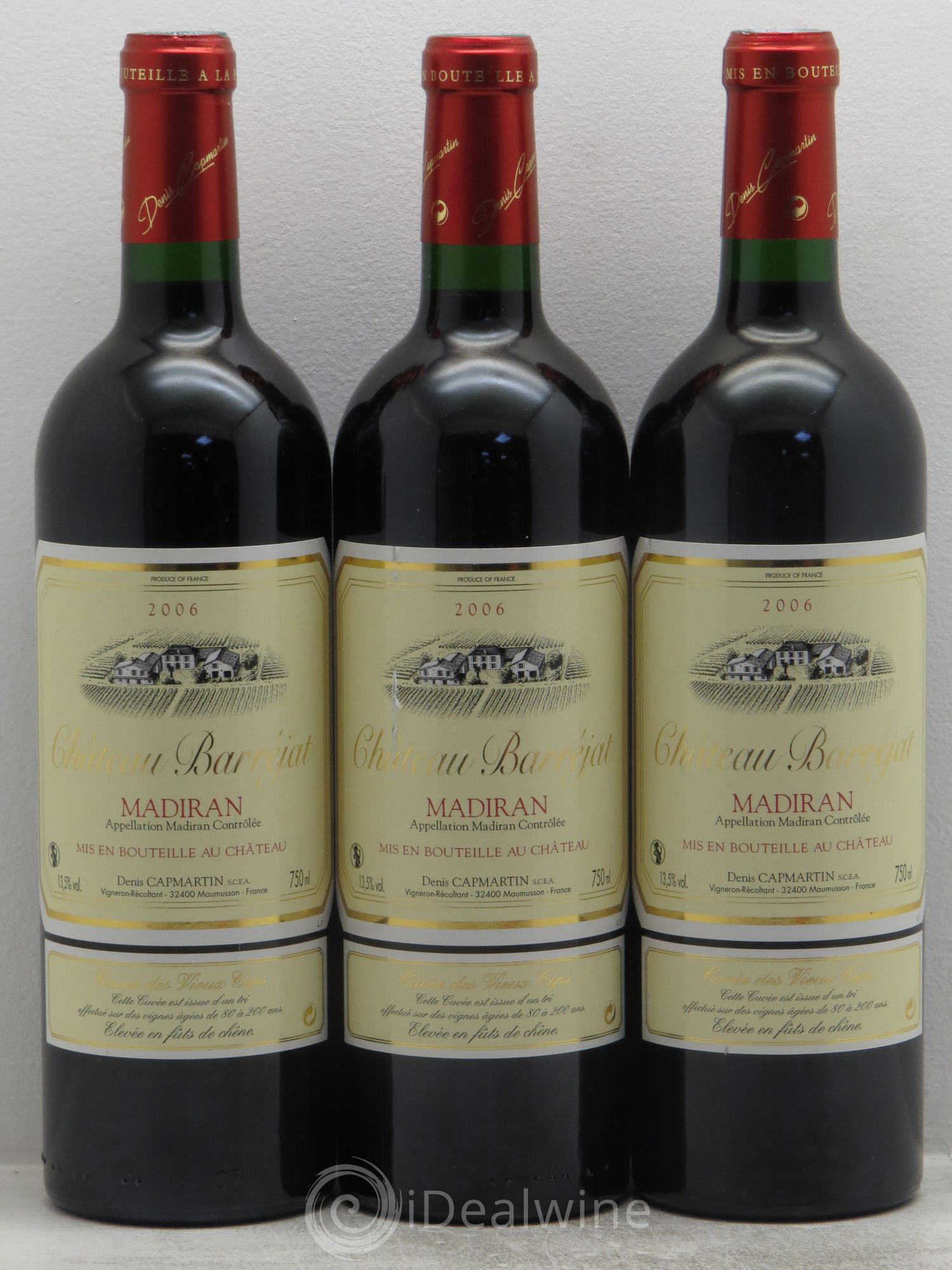 Madiran Vieux Ceps Domaine Barréjat 2006 - Posten von 3 Flaschen - 0