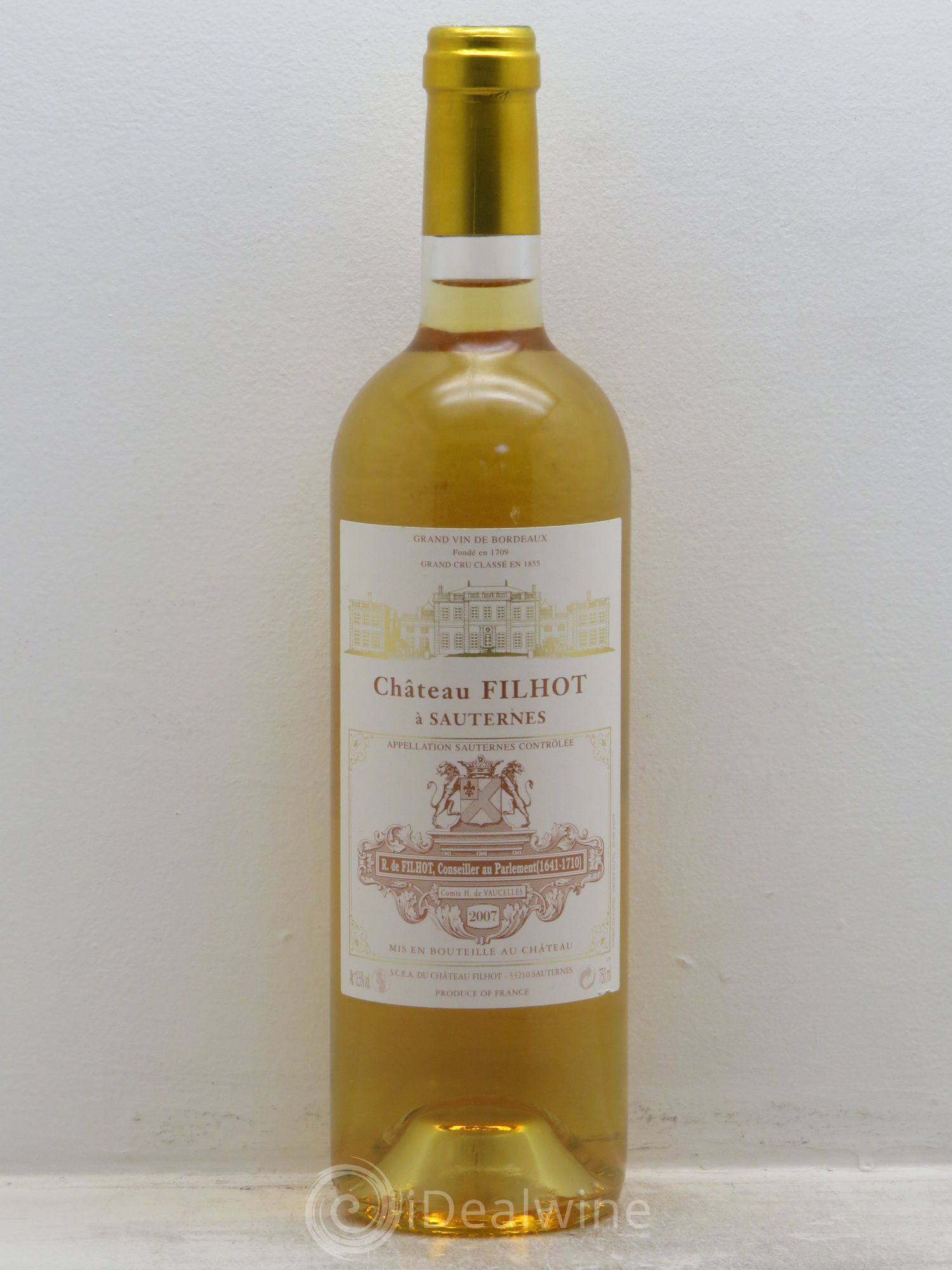 Château Filhot 2ème Grand Cru Classé 2007 - Lotto di 1 bottiglia - 0