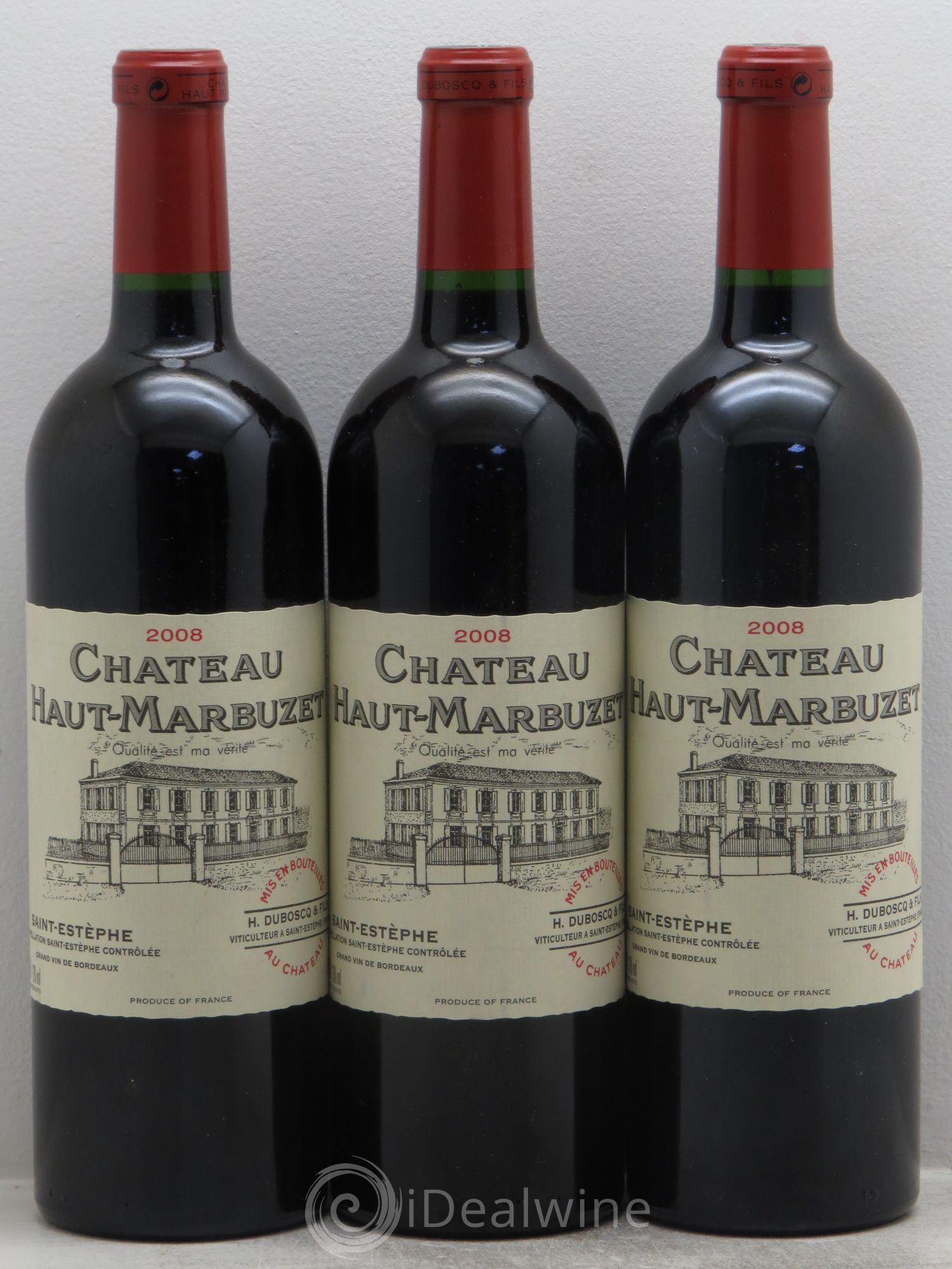 Château Haut Marbuzet 2008 - Lot de 3 bouteilles - 0