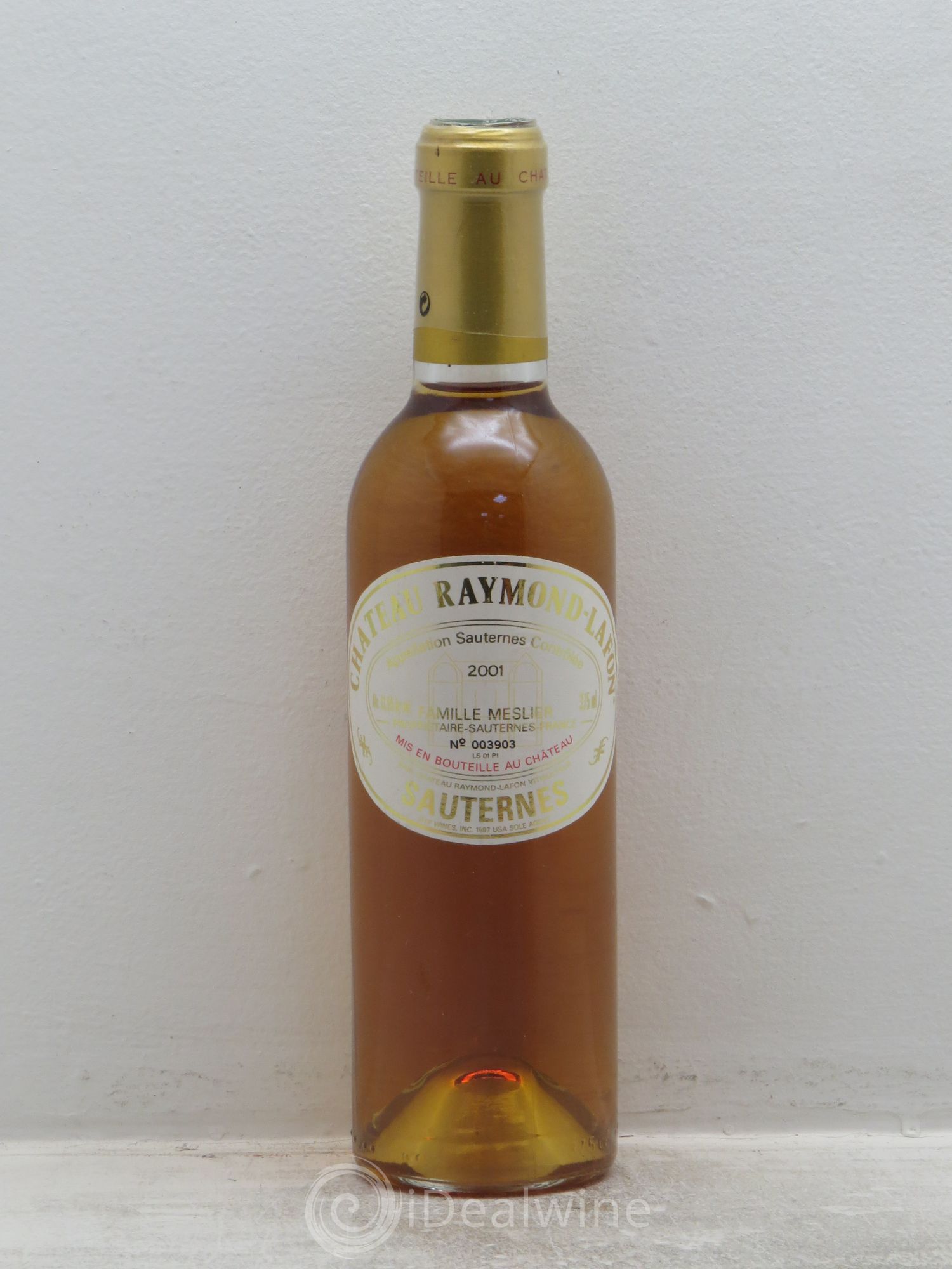 Château Raymond Lafon 2001 - Posten von 1 Demi-Flasche - 0
