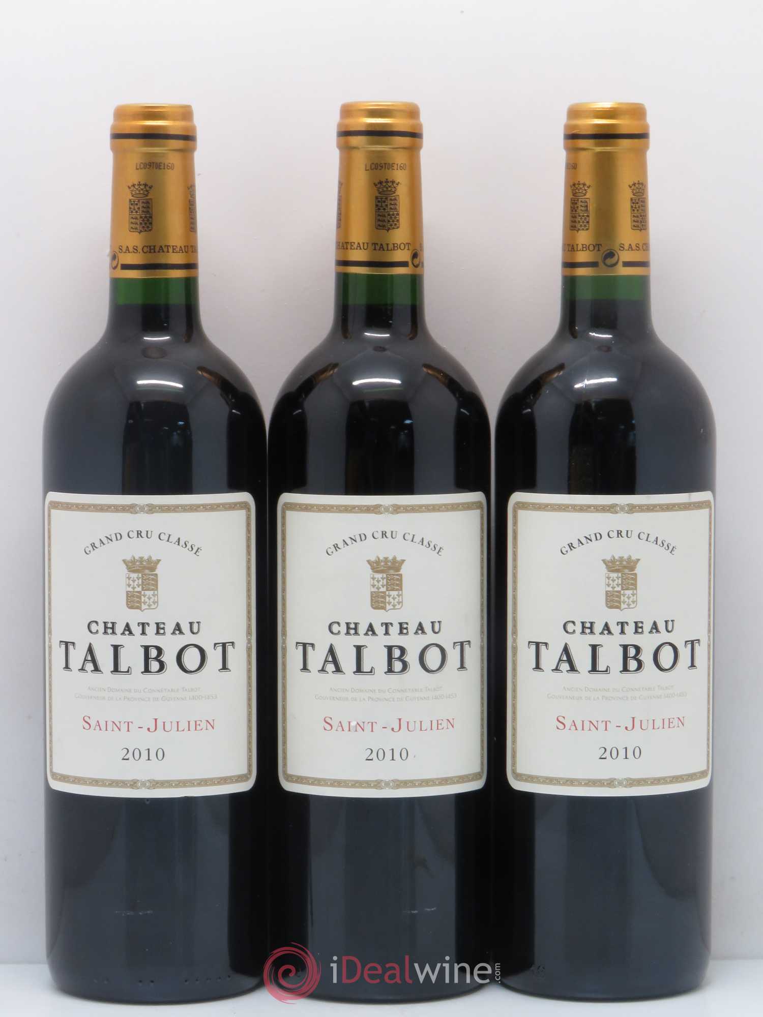 Château Talbot 4ème Grand Cru Classé 2010 - Lot de 6 bouteilles - 2