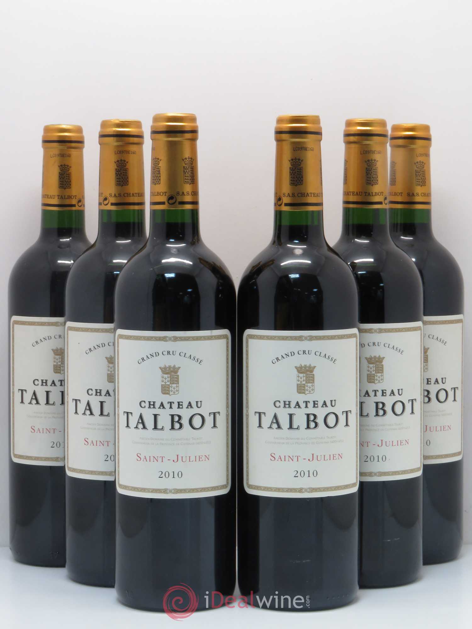 Château Talbot 4ème Grand Cru Classé 2010 - Lot de 6 bouteilles - 0