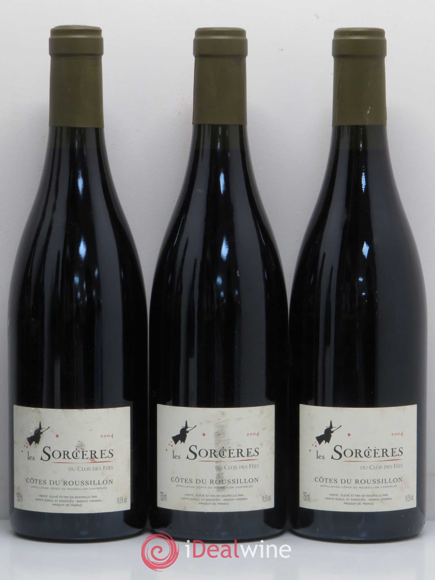 Côtes du Roussillon Clos des Fées Les Sorcières Hervé Bizeul 2004 - Lot de 6 bouteilles - 1