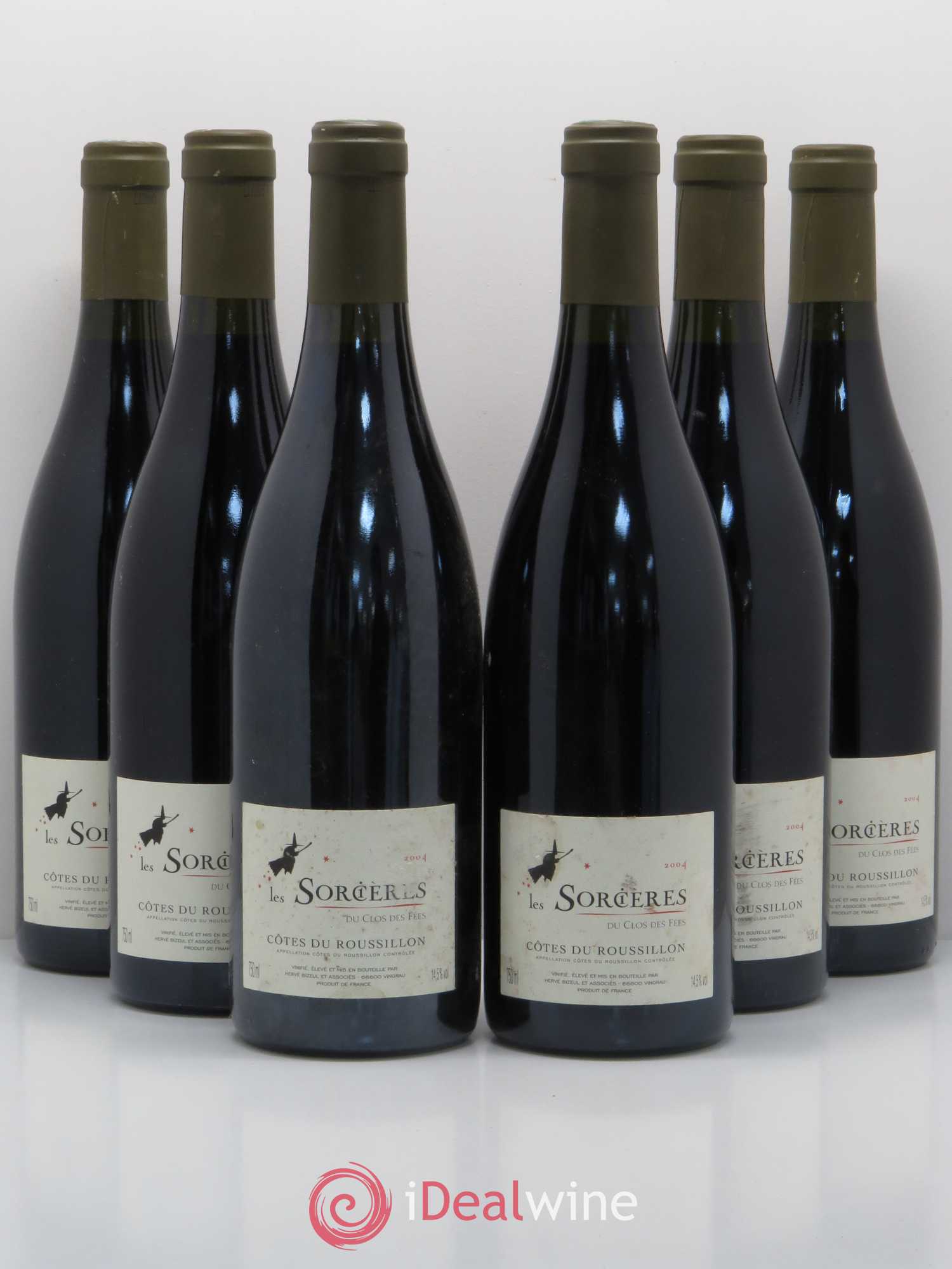 Côtes du Roussillon Clos des Fées Les Sorcières Hervé Bizeul 2004 - Lot de 6 bouteilles - 0