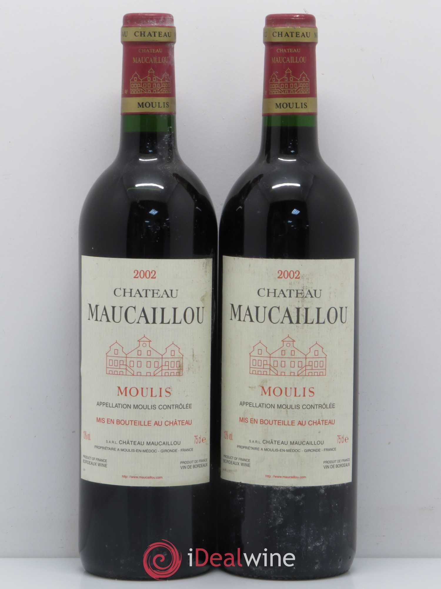 Château Maucaillou 2002 - Lot de 2 bouteilles - 0