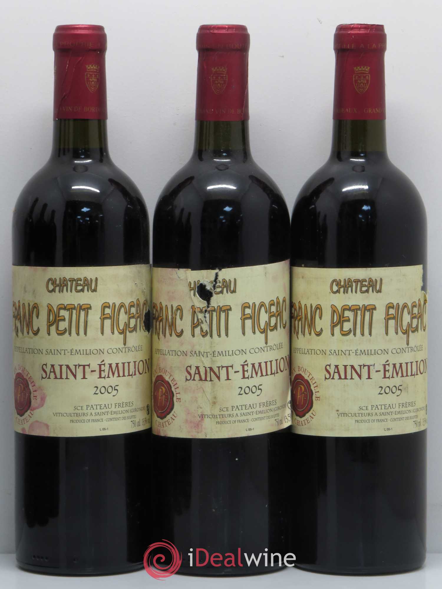 Saint-Émilion Château Franc Petit Figeac 2005 - Lot de 6 bouteilles - 1