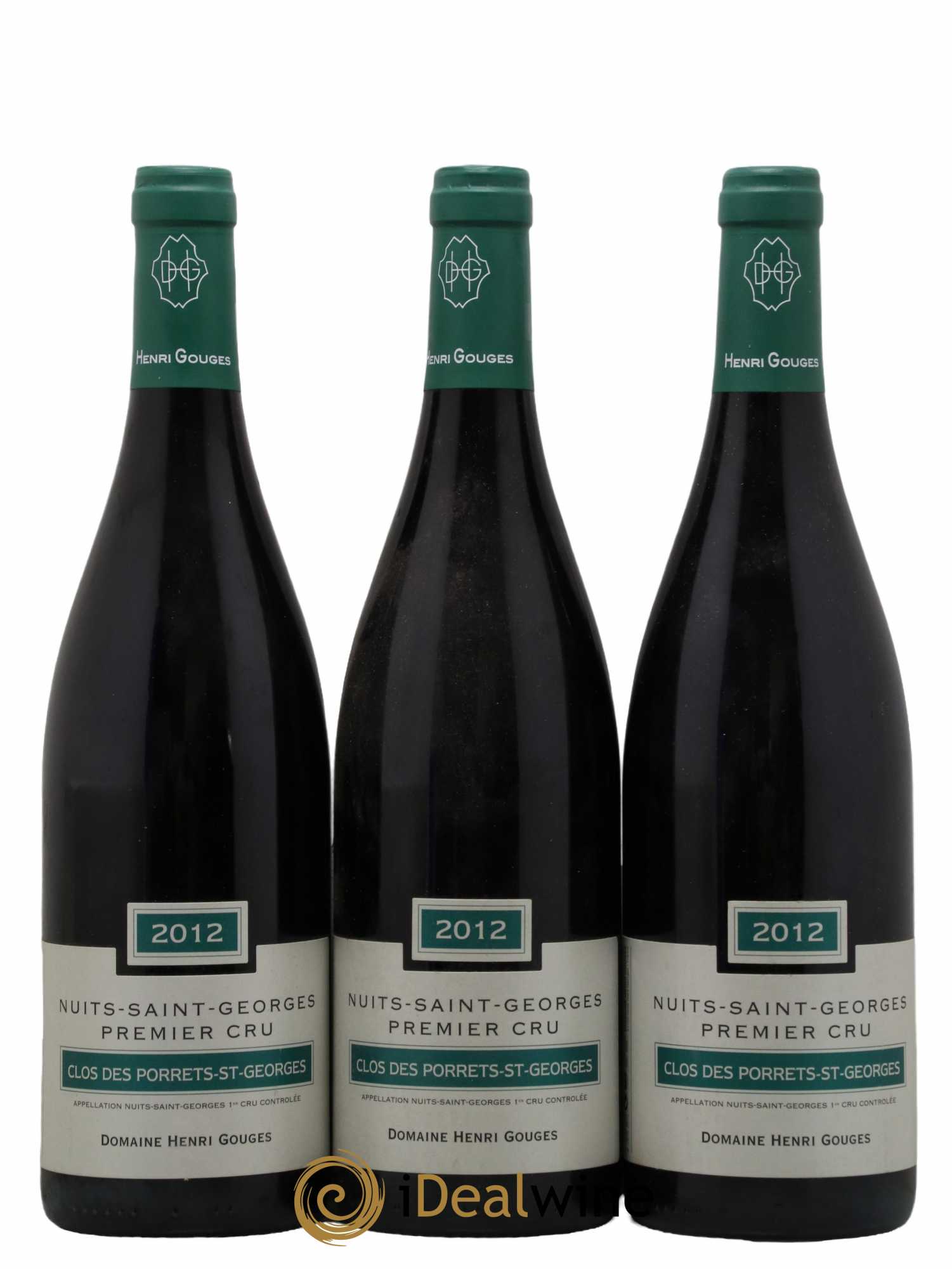 Nuits-Saint-Georges 1er Cru Clos des Porrets St Georges Henri Gouges 2012 - Lot de 3 bouteilles - 0