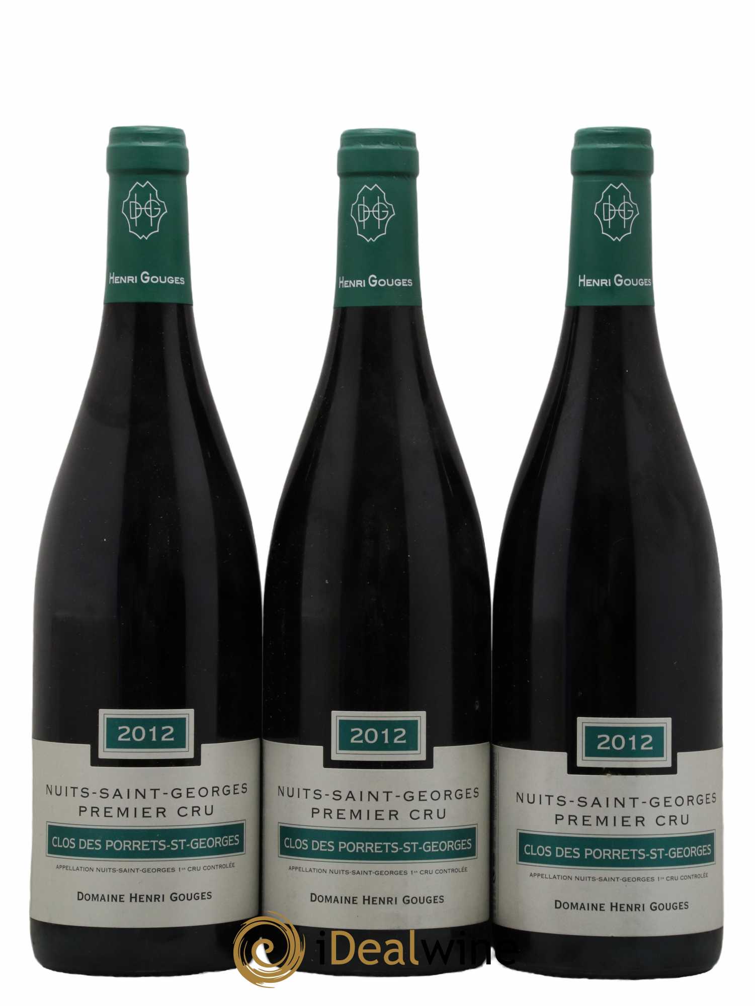 Nuits-Saint-Georges 1er Cru Clos des Porrets St Georges Henri Gouges 2012 - Lot de 3 bouteilles - 0