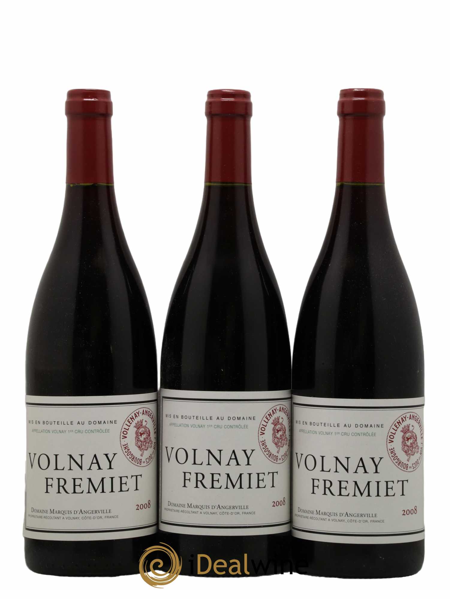 Volnay 1er Cru Frémiet Marquis d'Angerville (Domaine) 2008 - Lot de 3 bouteilles - 0