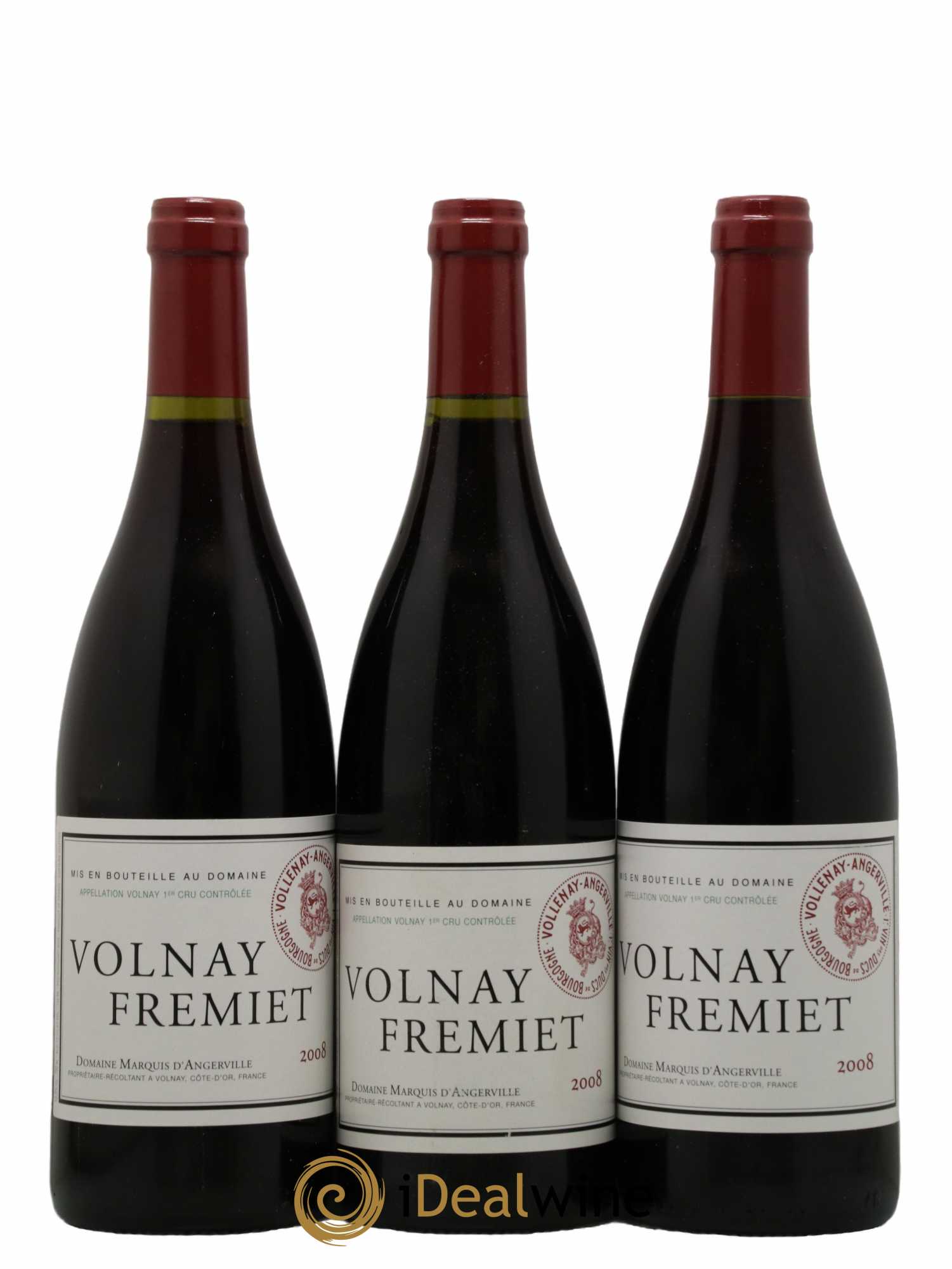 Volnay 1er Cru Frémiet Marquis d'Angerville (Domaine) 2008 - Lot de 3 bouteilles - 0