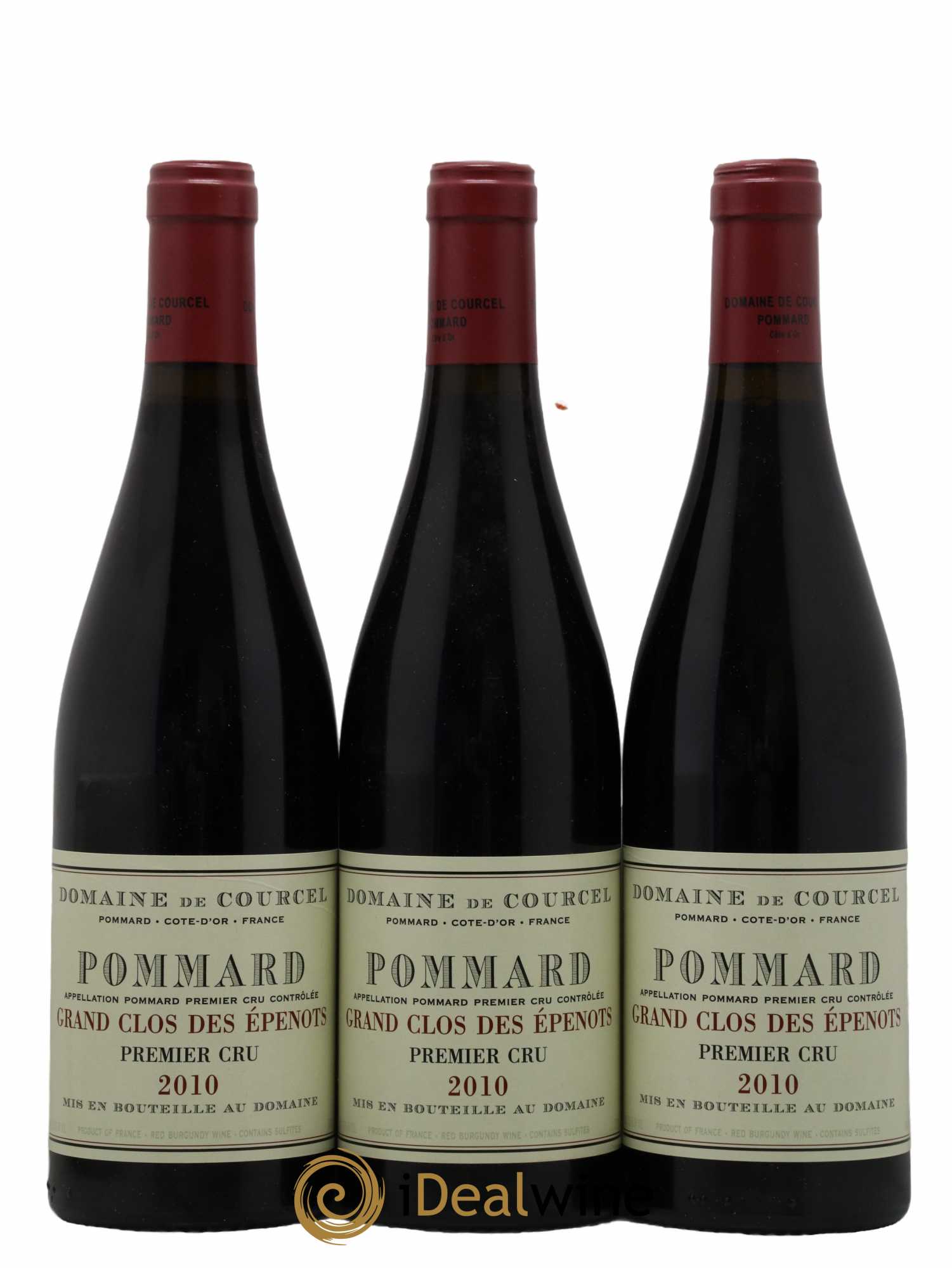 Pommard 1er Cru Grand Clos des Epenots de Courcel (Domaine) 2010 - Lot de 3 bouteilles - 0