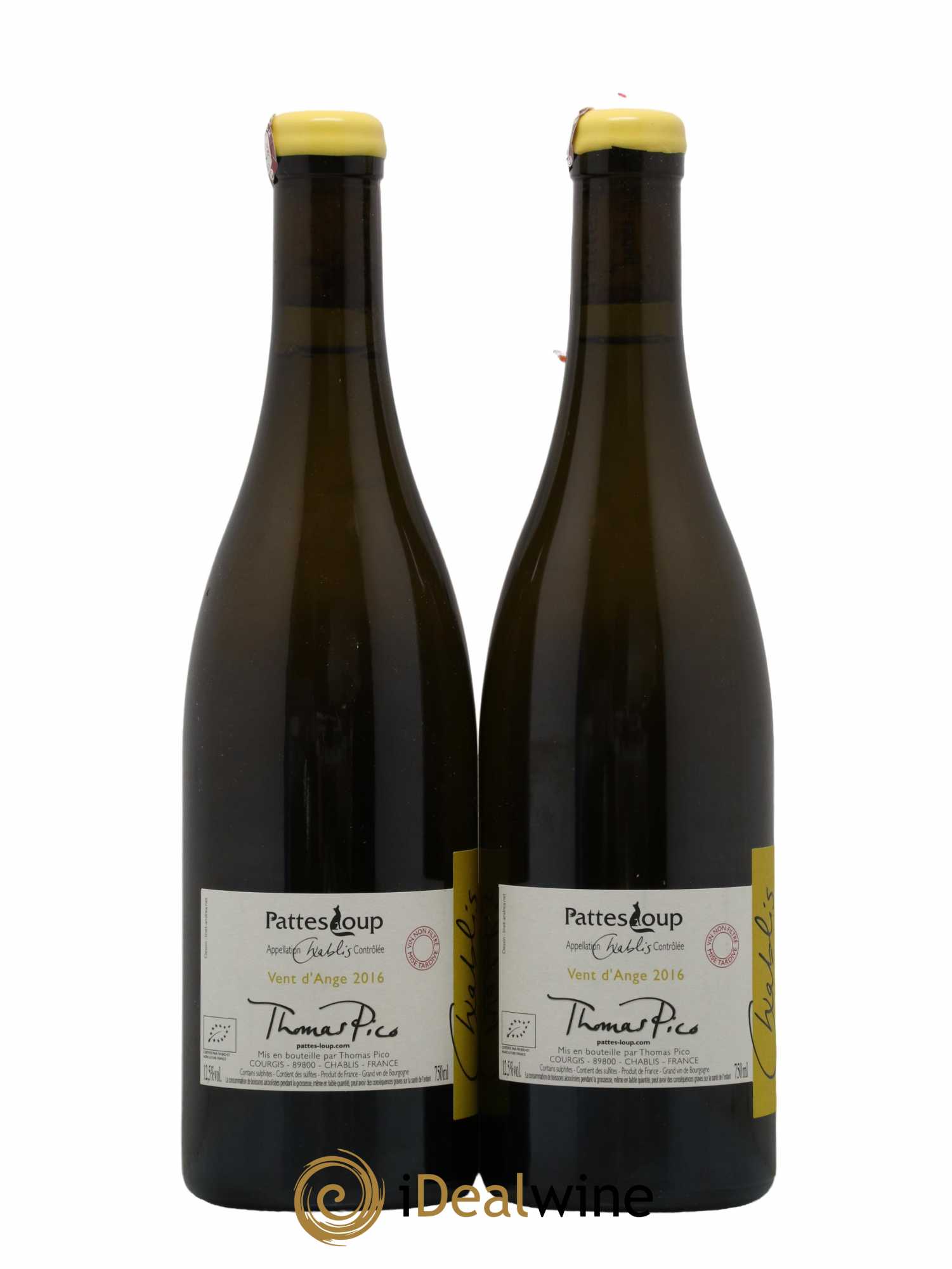 Chablis Vent d'Ange Pattes Loup (Domaine) 2016 - Lot de 2 bouteilles - 1
