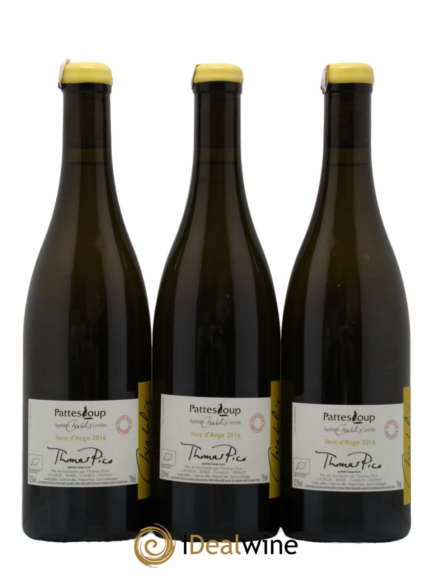 Chablis Vent d'Ange Pattes Loup (Domaine) 2016 - Lot de 3 bouteilles - 1