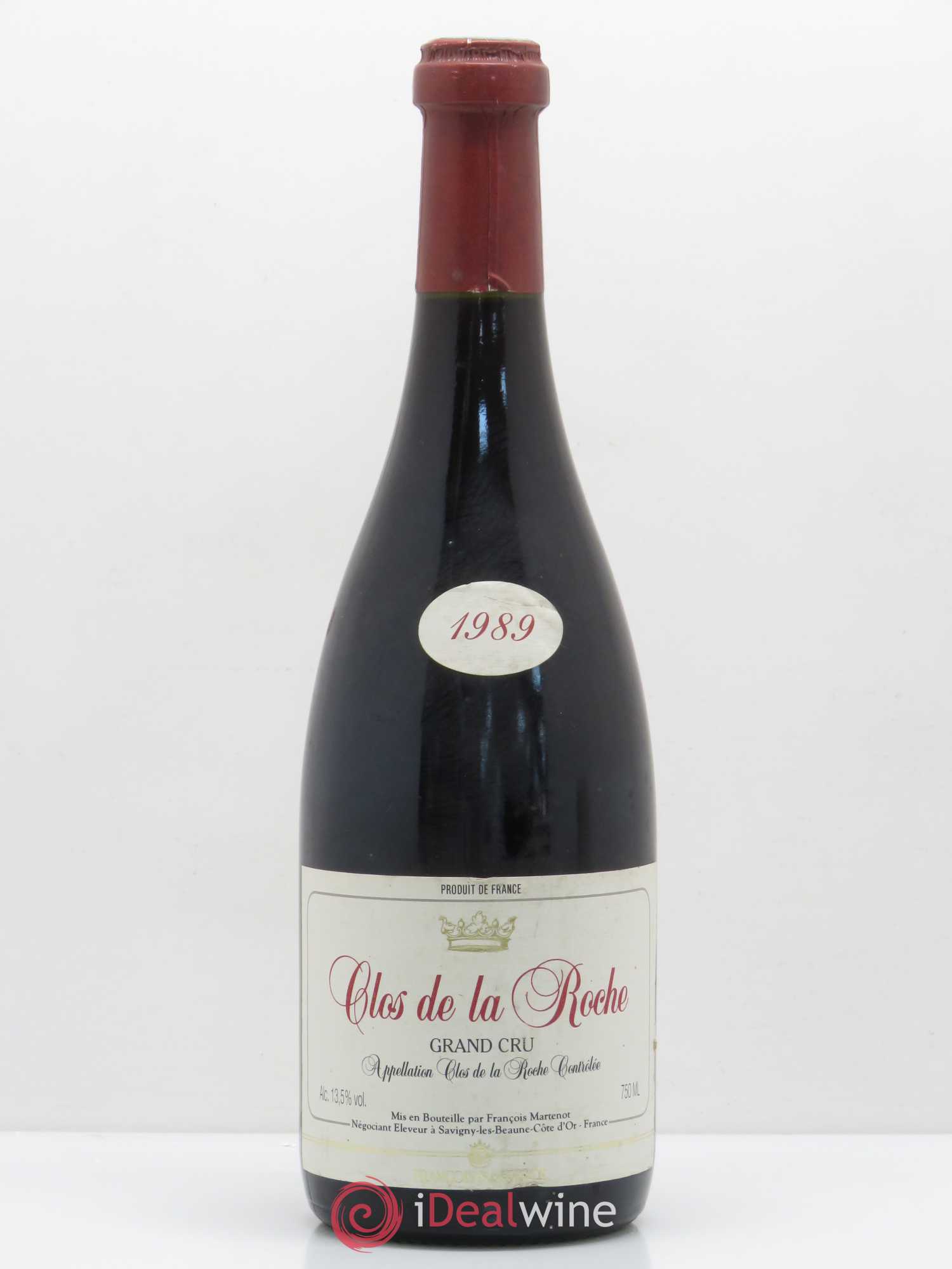 Clos de la Roche Grand Cru Francois Martenot 1989 - Lot de 1 bouteille - 0