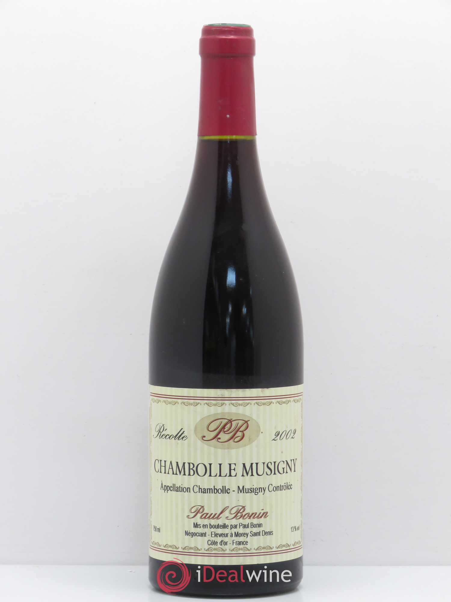 Chambolle-Musigny Paul Bonin 2002 - Lot de 1 bouteille - 0