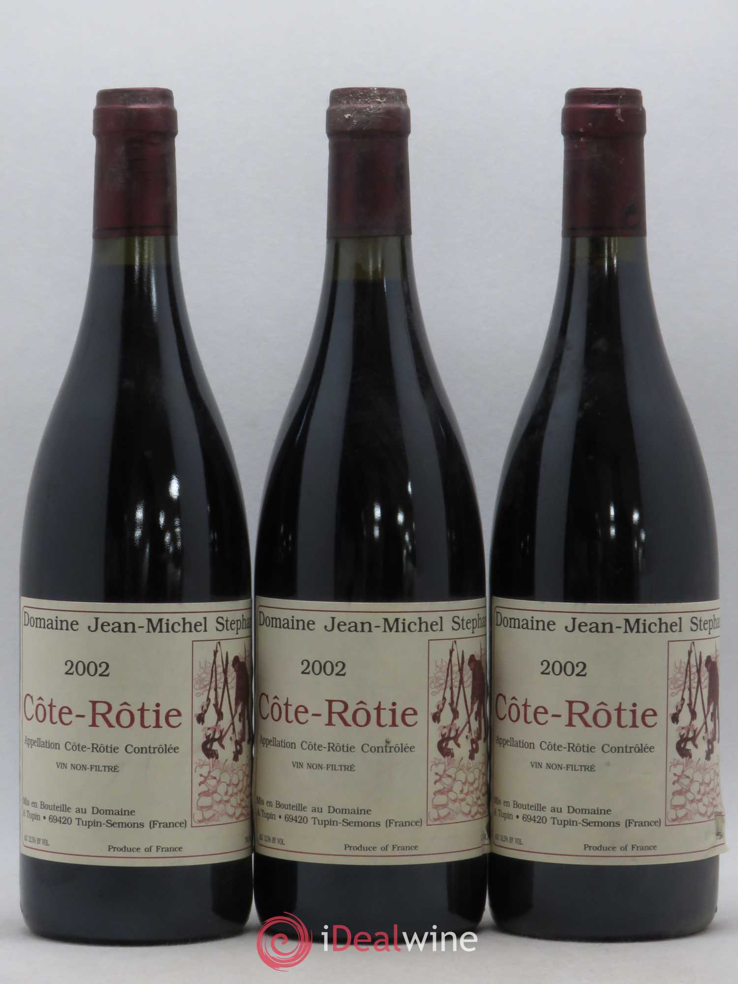 Côte-Rôtie Jean-Michel Stephan 2002 - Lot de 3 bouteilles - 0