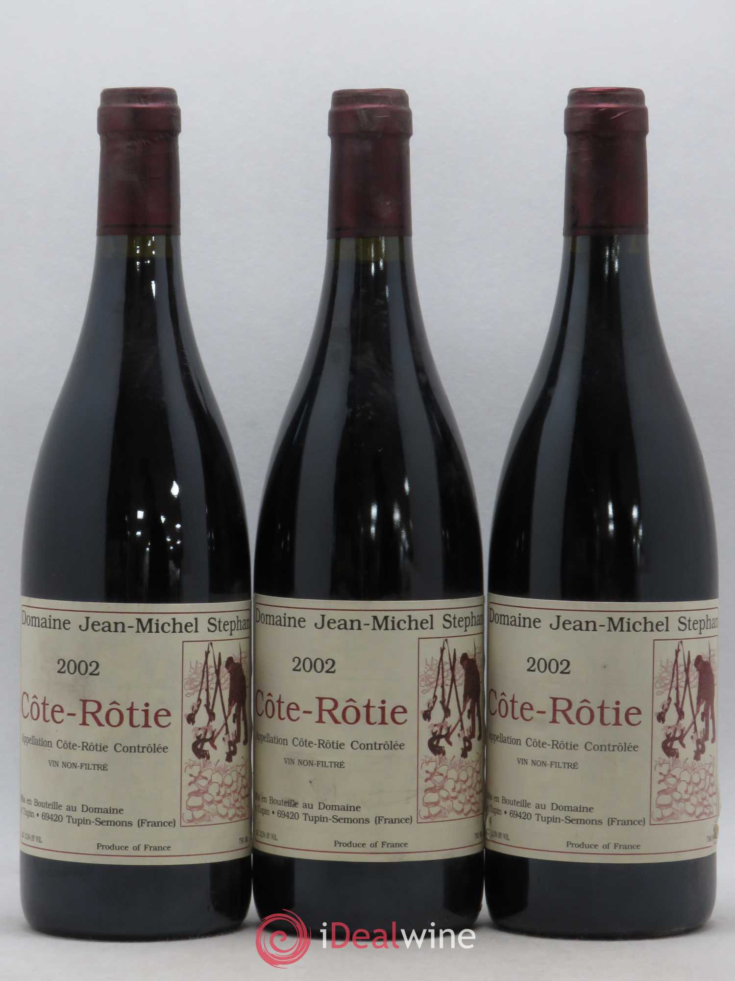 Côte-Rôtie Jean-Michel Stephan 2002 - Lot de 3 bouteilles - 0