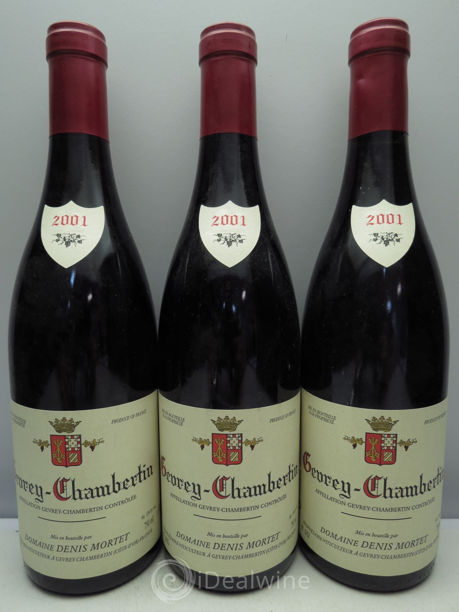 Gevrey-Chambertin Denis Mortet (Domaine) 2001 - Lot de 3 bouteilles - 0
