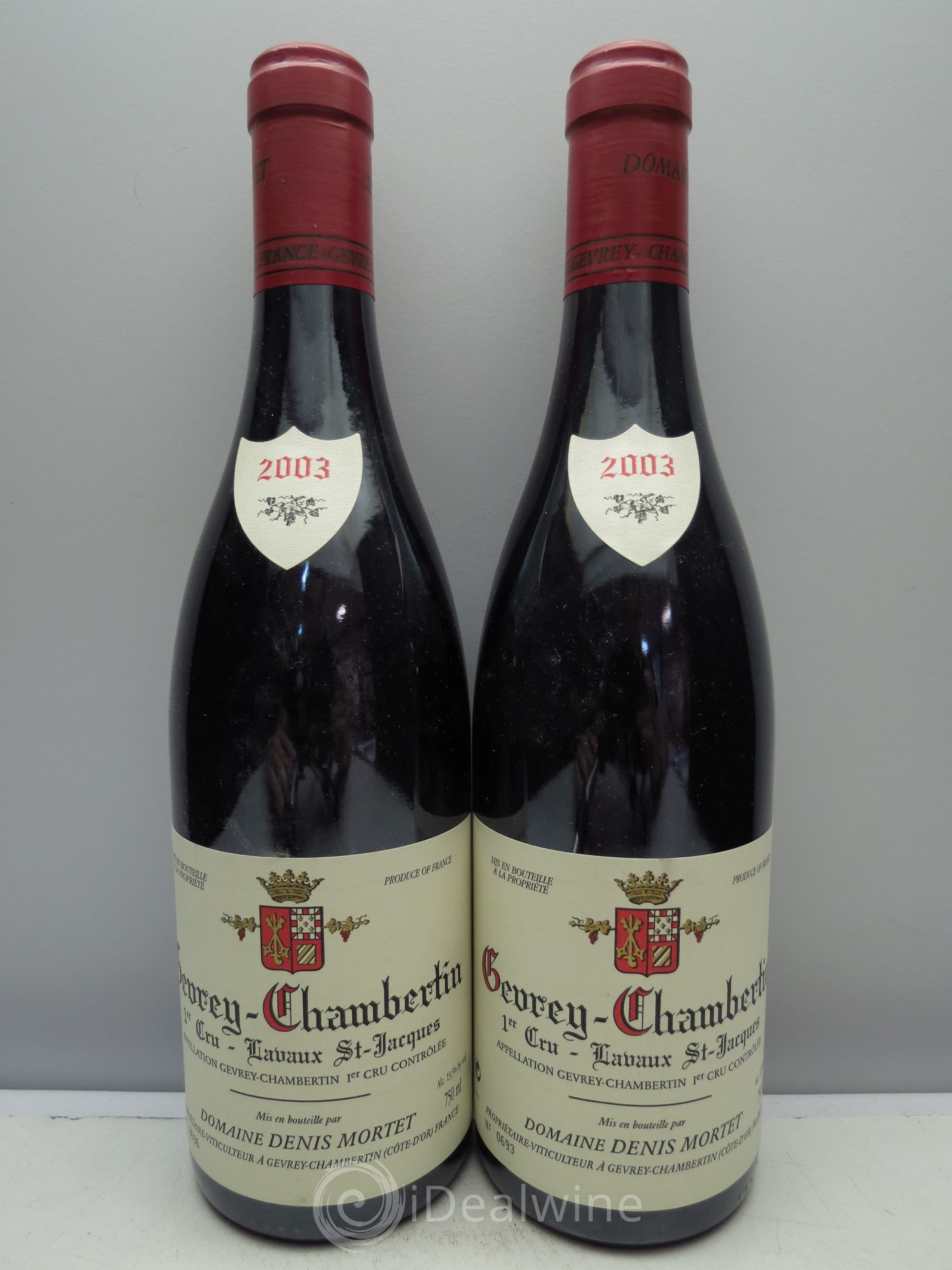 Gevrey-Chambertin 1er Cru Lavaux Saint Jacques Denis Mortet (Domaine) 2003 - Lot de 2 bouteilles - 0