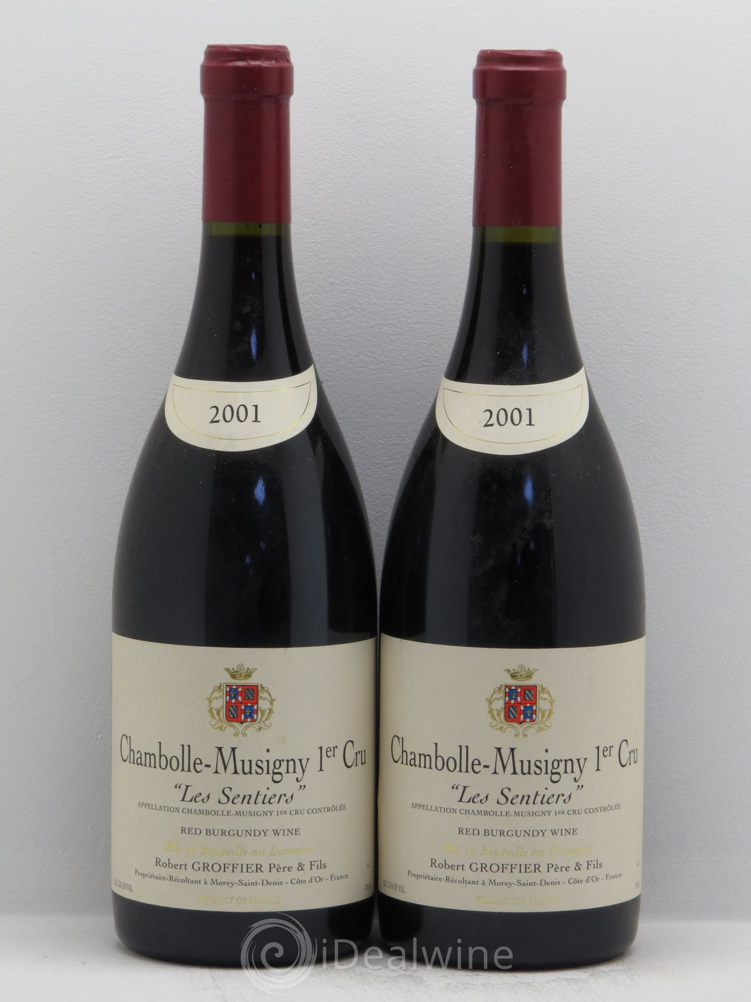 Chambolle-Musigny 1er Cru Les Sentiers Robert Groffier Père & Fils (Domaine) 2001 - Lot de 2 bouteilles - 0