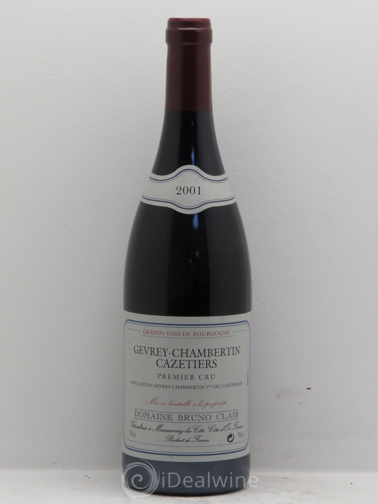 Gevrey-Chambertin 1er Cru Les Cazetiers Bruno Clair (Domaine) 2001 - Lot de 1 bouteille - 0