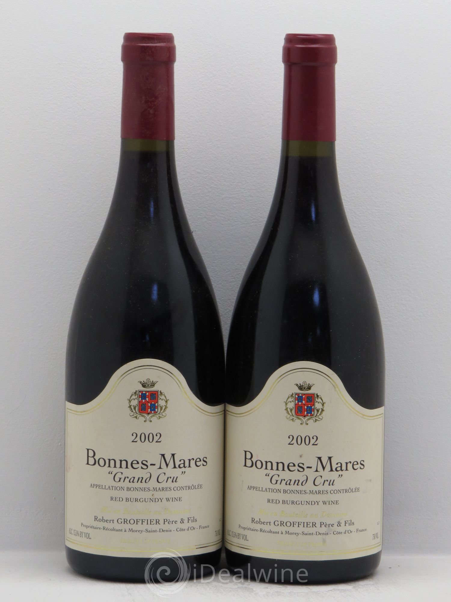 Bonnes-Mares Grand Cru Robert Groffier Père & Fils (Domaine) 2002 - Lot de 2 bouteilles - 0
