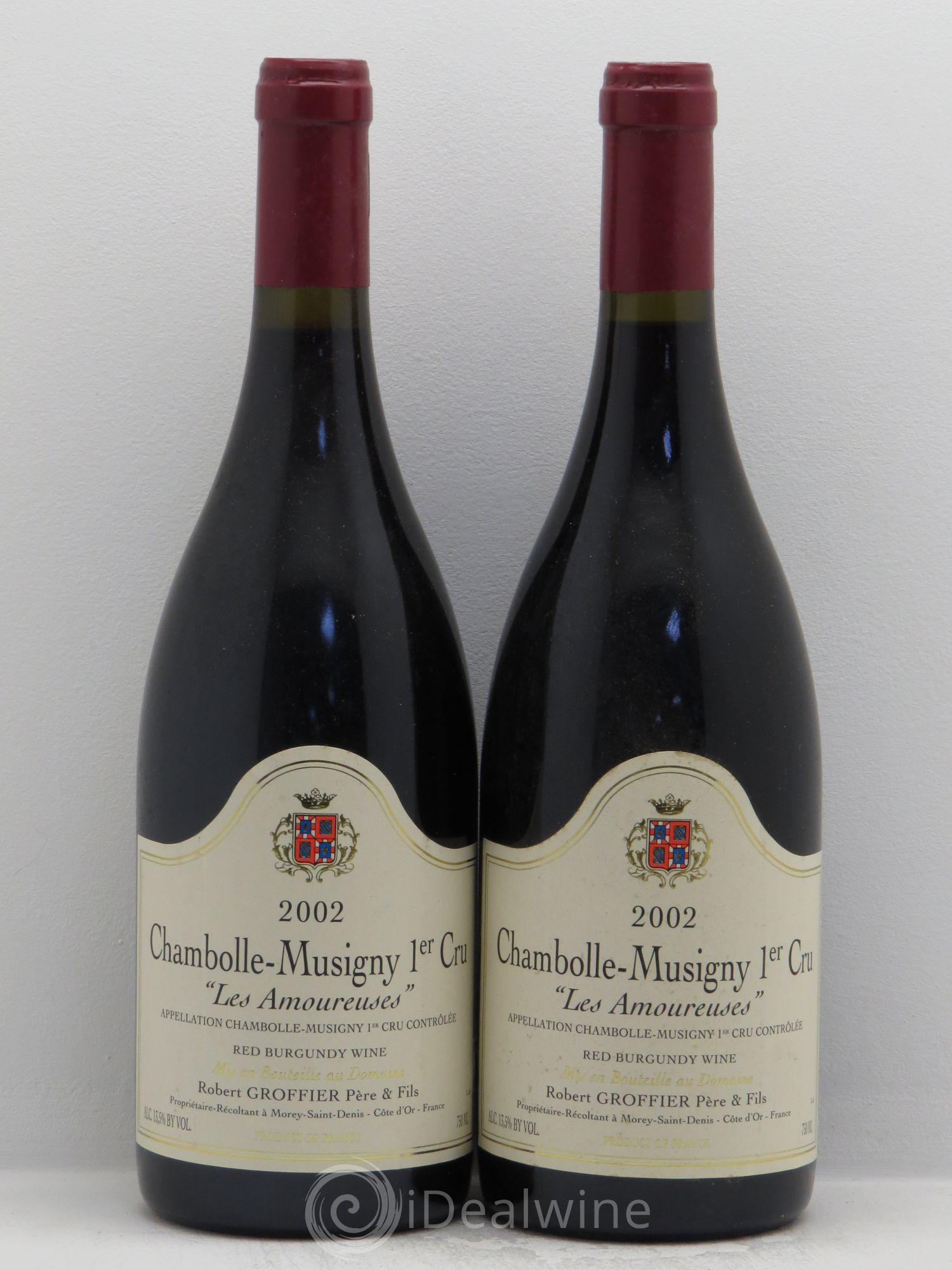 Chambolle-Musigny 1er Cru Les Amoureuses Robert Groffier Père & Fils (Domaine) 2002 - Lot de 2 bouteilles - 0