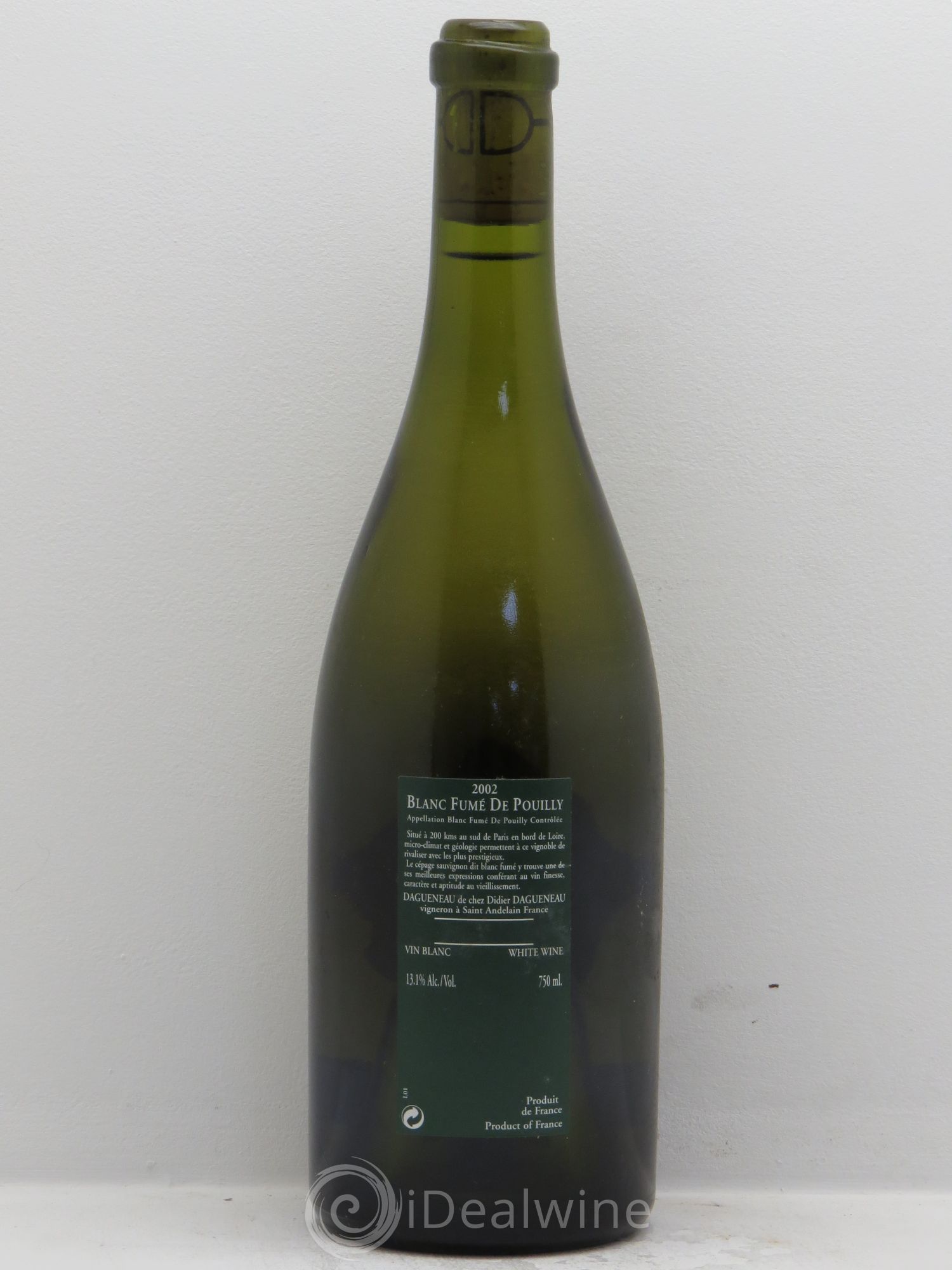 Vin de France (anciennement Pouilly-Fumé) Silex Dagueneau (Domaine Didier - Louis-Benjamin) 2002 - Lot de 1 bouteille - 1