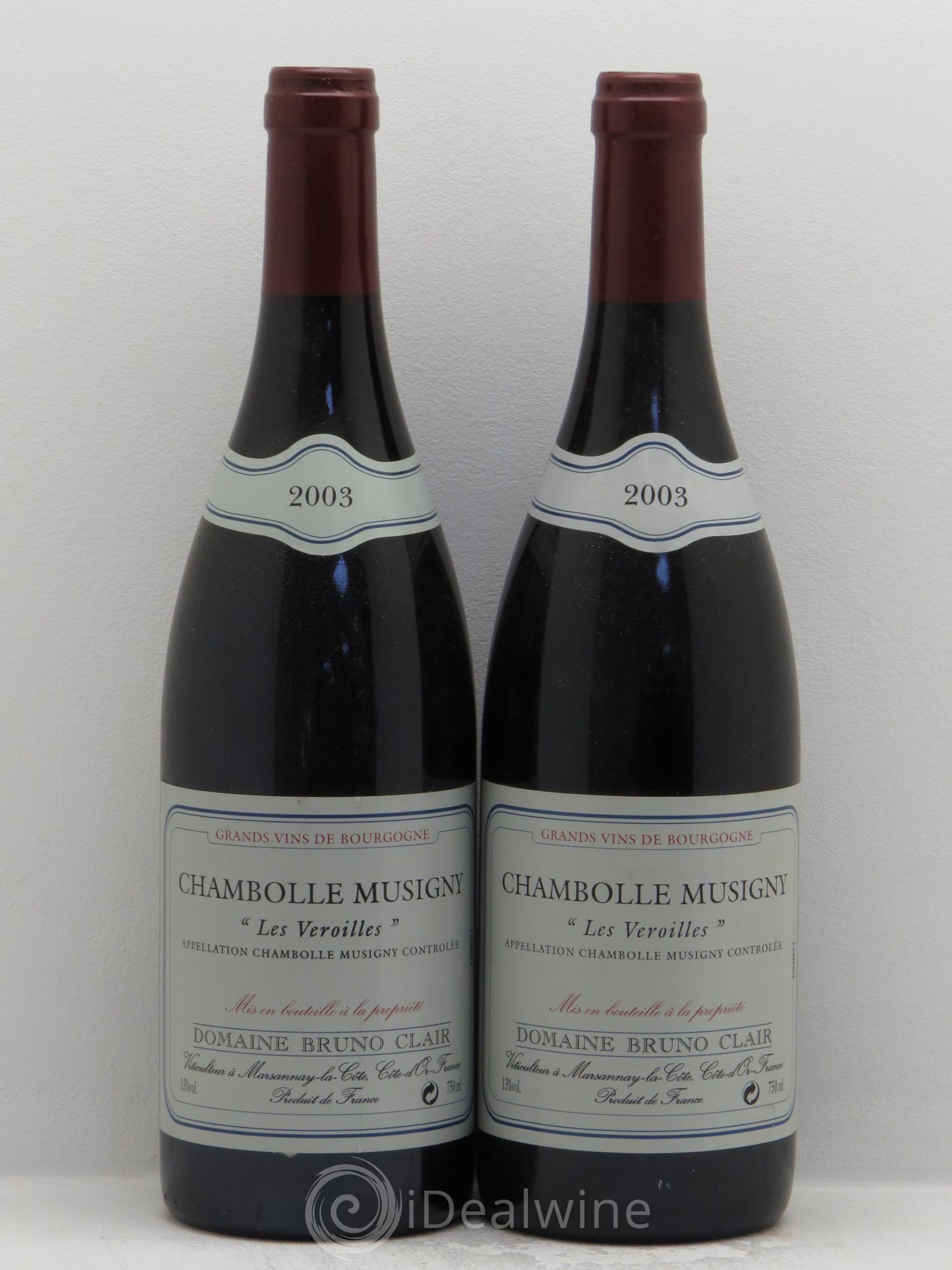 Chambolle-Musigny Les Veroilles Bruno Clair (Domaine) 2003 - Lot de 2 bouteilles - 0