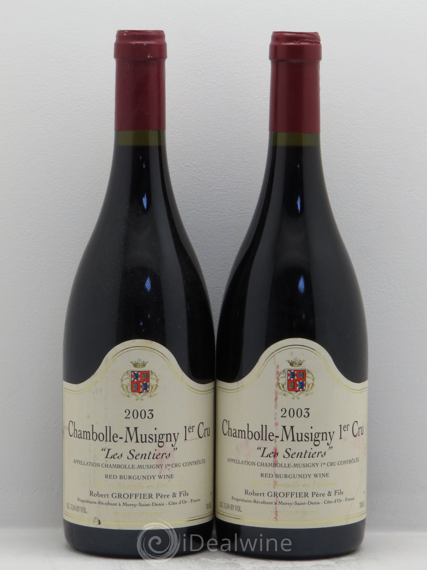 Chambolle-Musigny 1er Cru Les Sentiers Robert Groffier Père & Fils (Domaine) 2003 - Lot de 2 bouteilles - 0