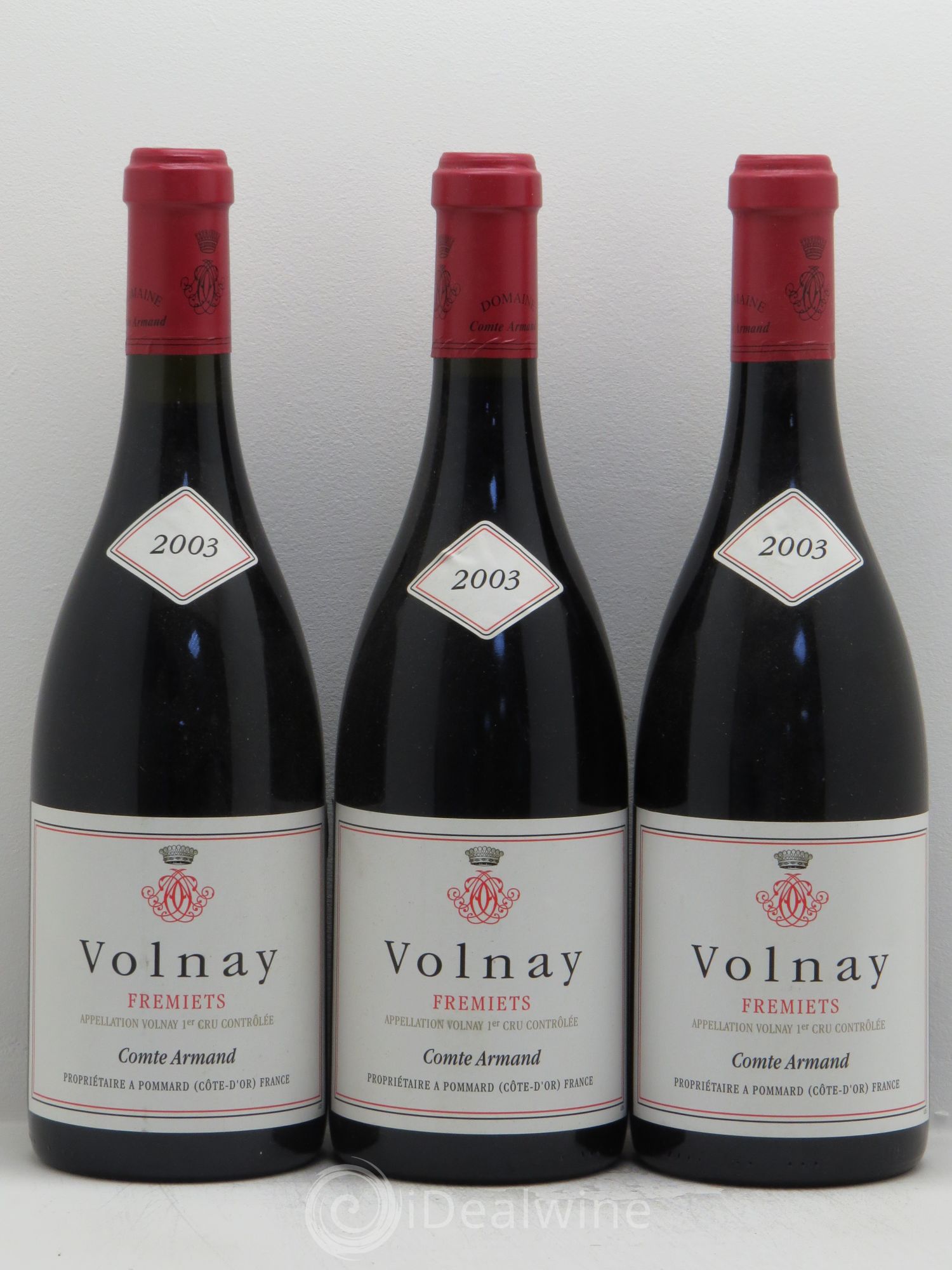 Volnay 1er Cru Les Frémiets Comte Armand 2003 - Lot de 3 bouteilles - 0
