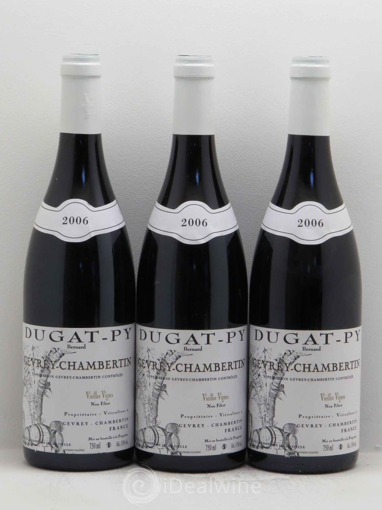 Gevrey-Chambertin Vieilles Vignes Dugat-Py 2006 - Lot de 3 bouteilles - 0