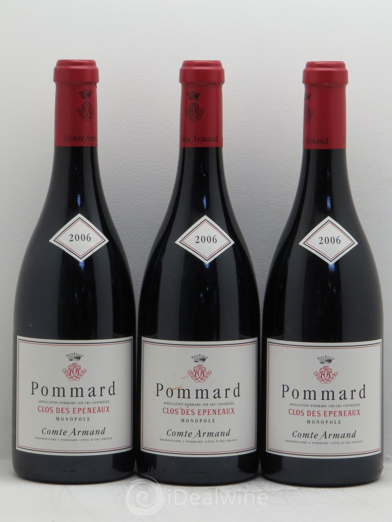 Pommard 1er Cru Clos des Epeneaux Comte Armand 2006 - Lot de 3 bouteilles - 0