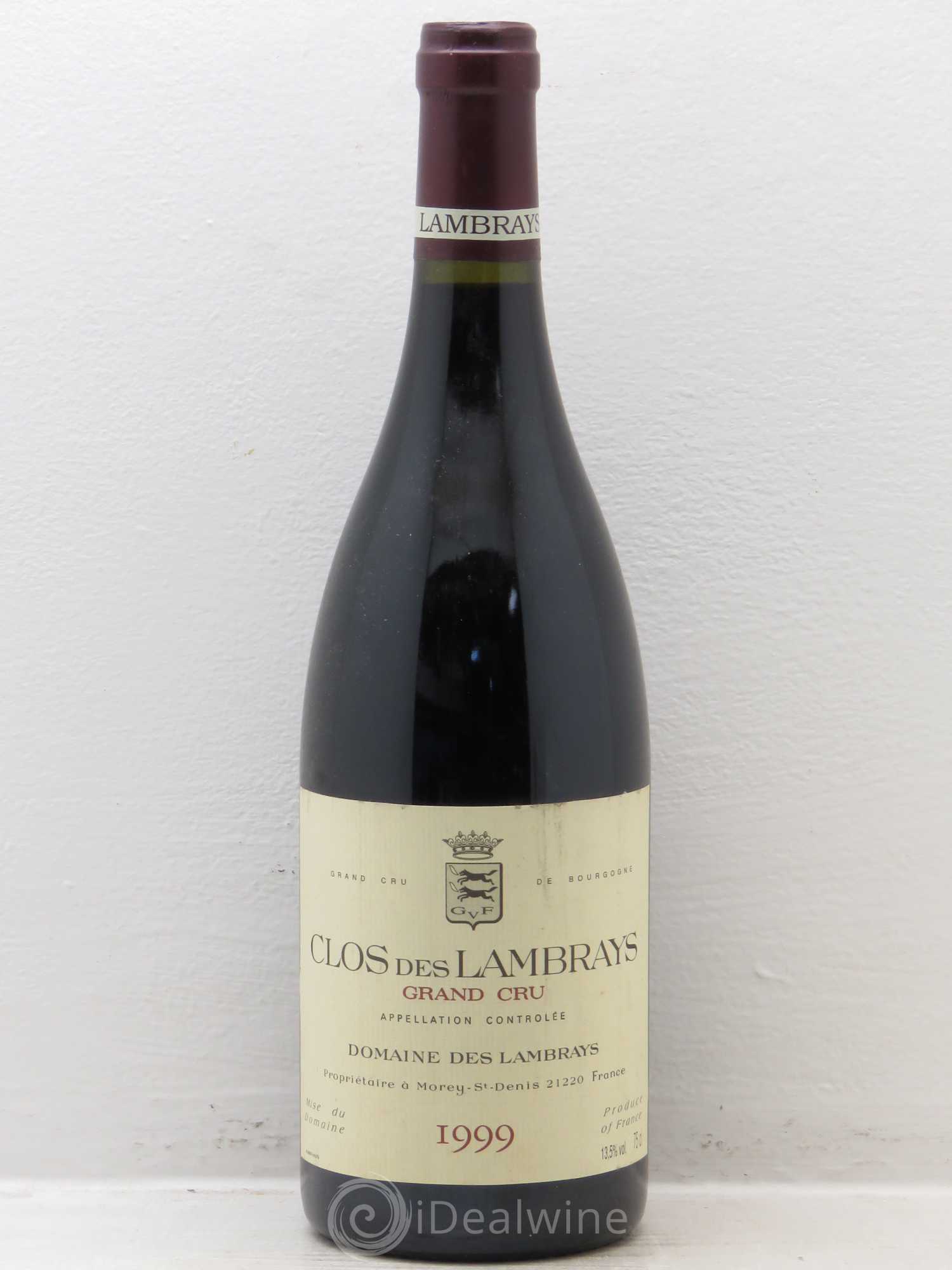 Clos des Lambrays Grand Cru Domaine des Lambrays 1999 - Lot de 1 bouteille - 0