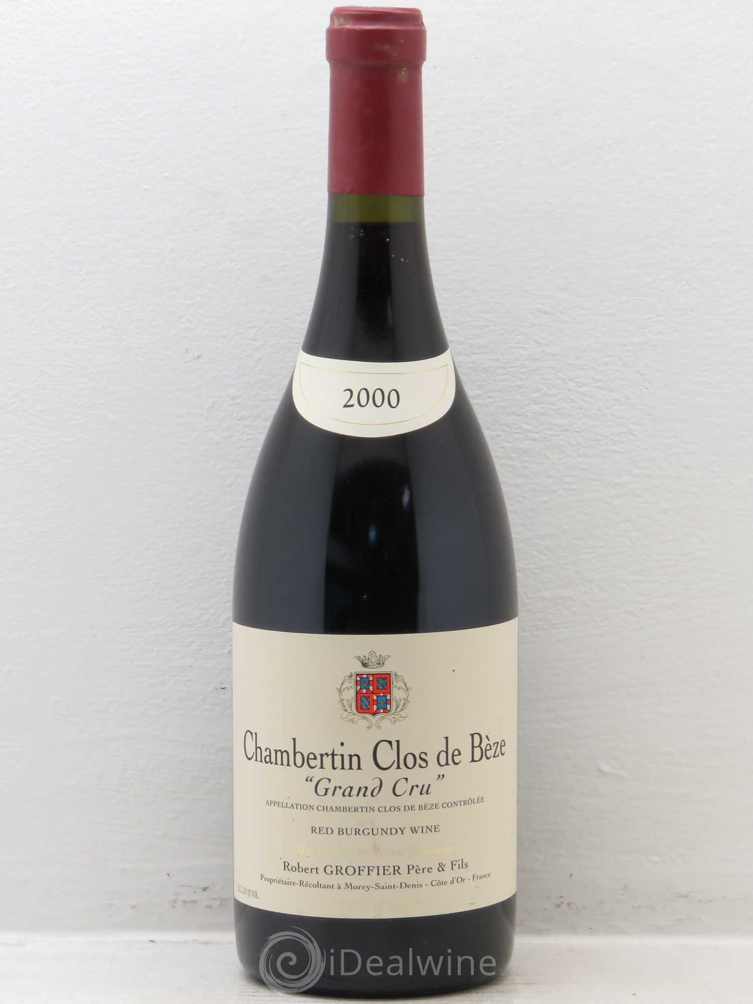 Chambertin Clos de Bèze Grand Cru Robert Groffier Père & Fils (Domaine) 2000 - Lot de 1 bouteille - 0