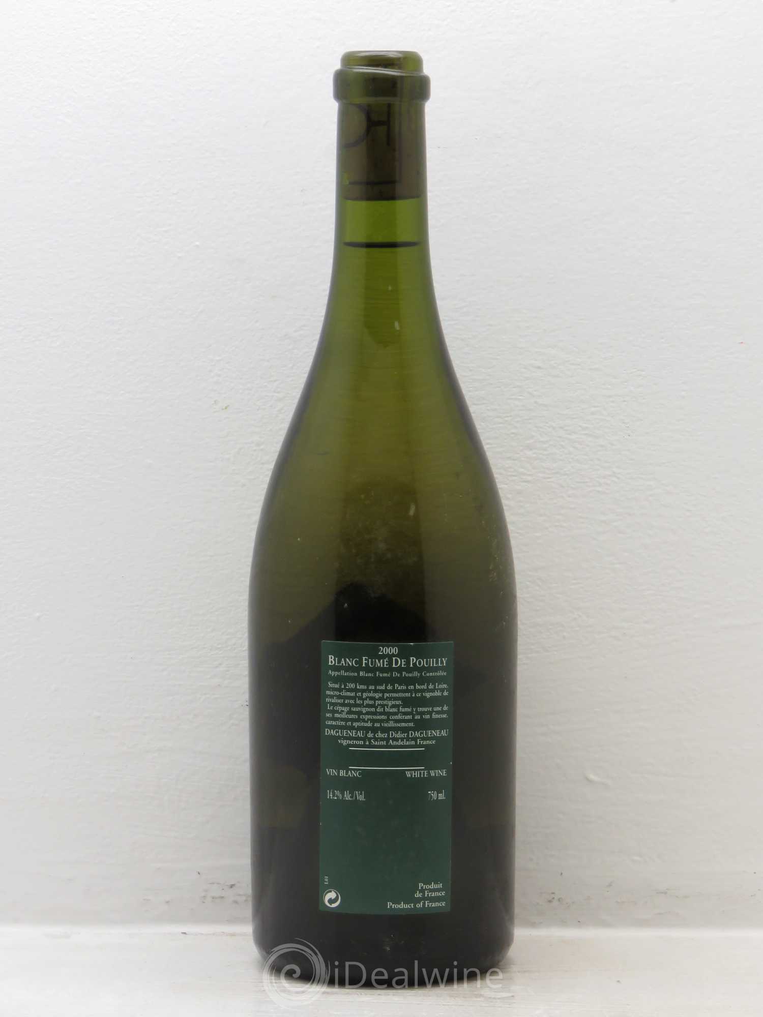 Vin de France (anciennement Pouilly-Fumé) Silex Dagueneau (Domaine Didier - Louis-Benjamin) 2000 - Lot de 1 bouteille - 1