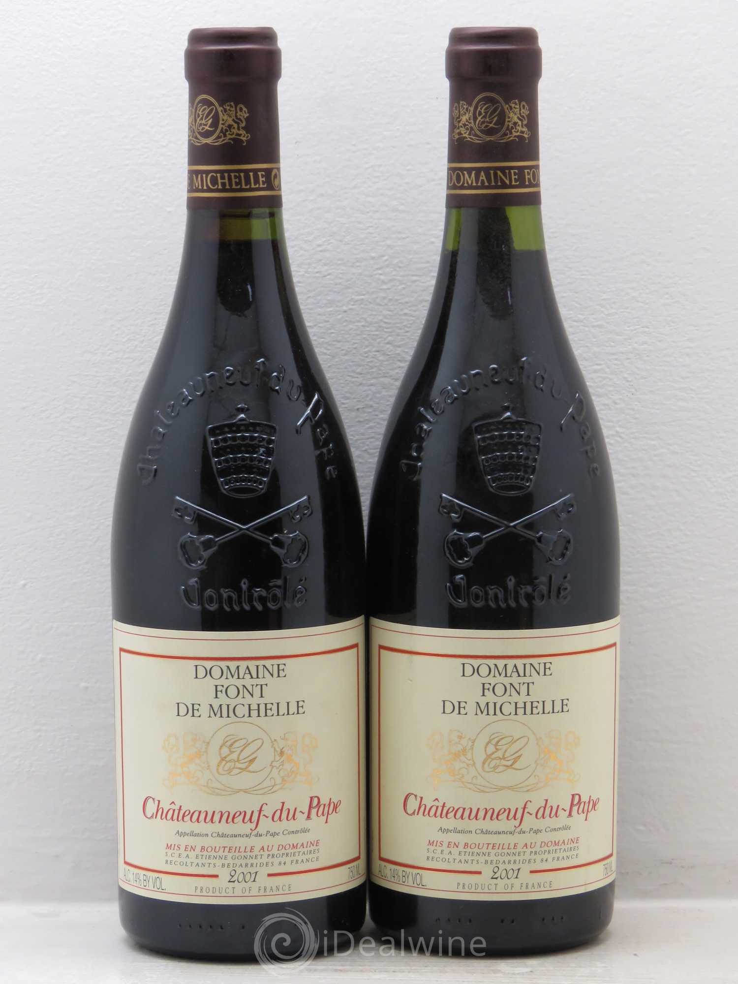 Châteauneuf-du-Pape Domaine Font de Michelle Famille Gonnet 2001 - Lot de 2 bouteilles - 0